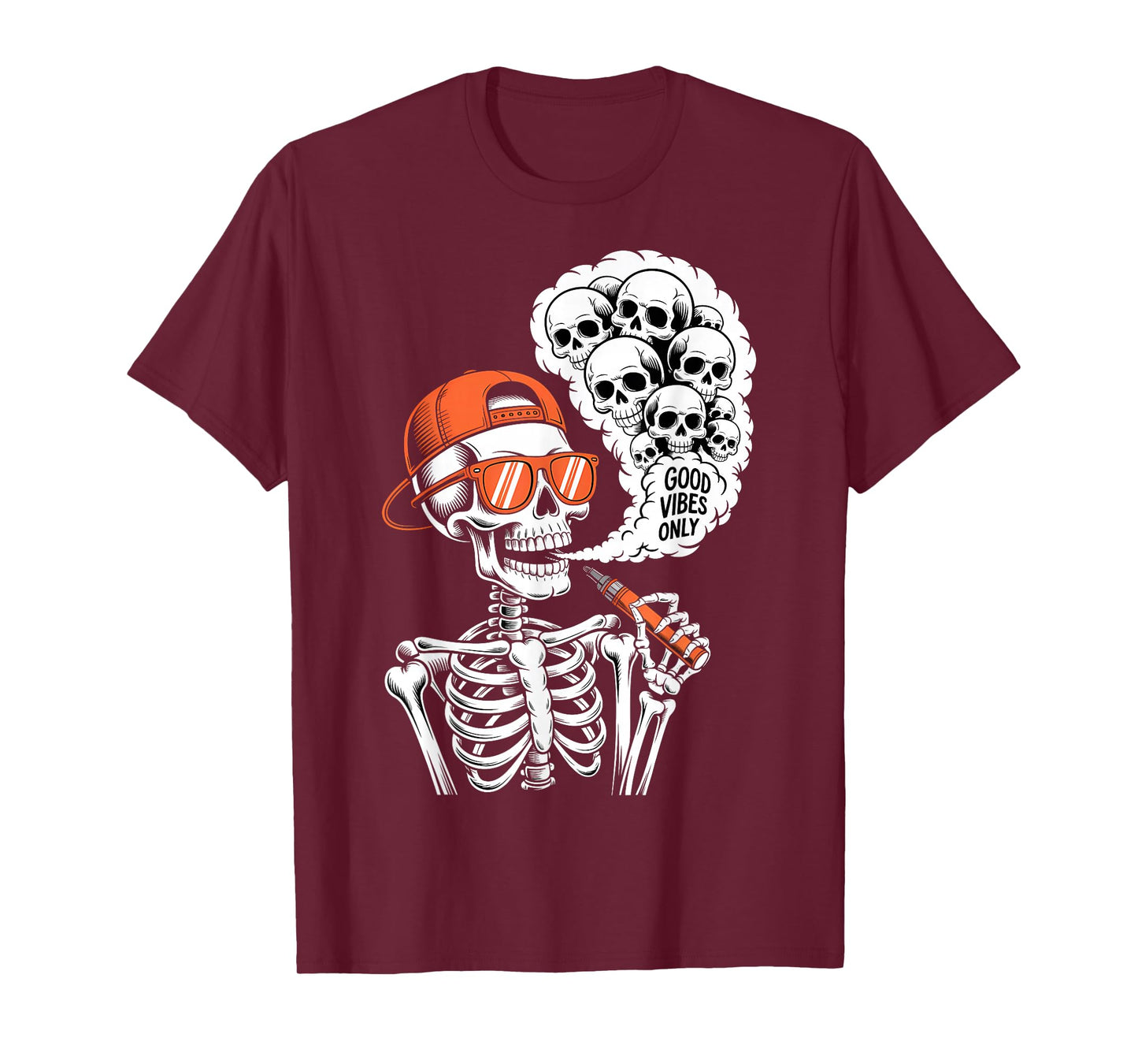 Halloween Skeleton Vaping Costume T-Shirt