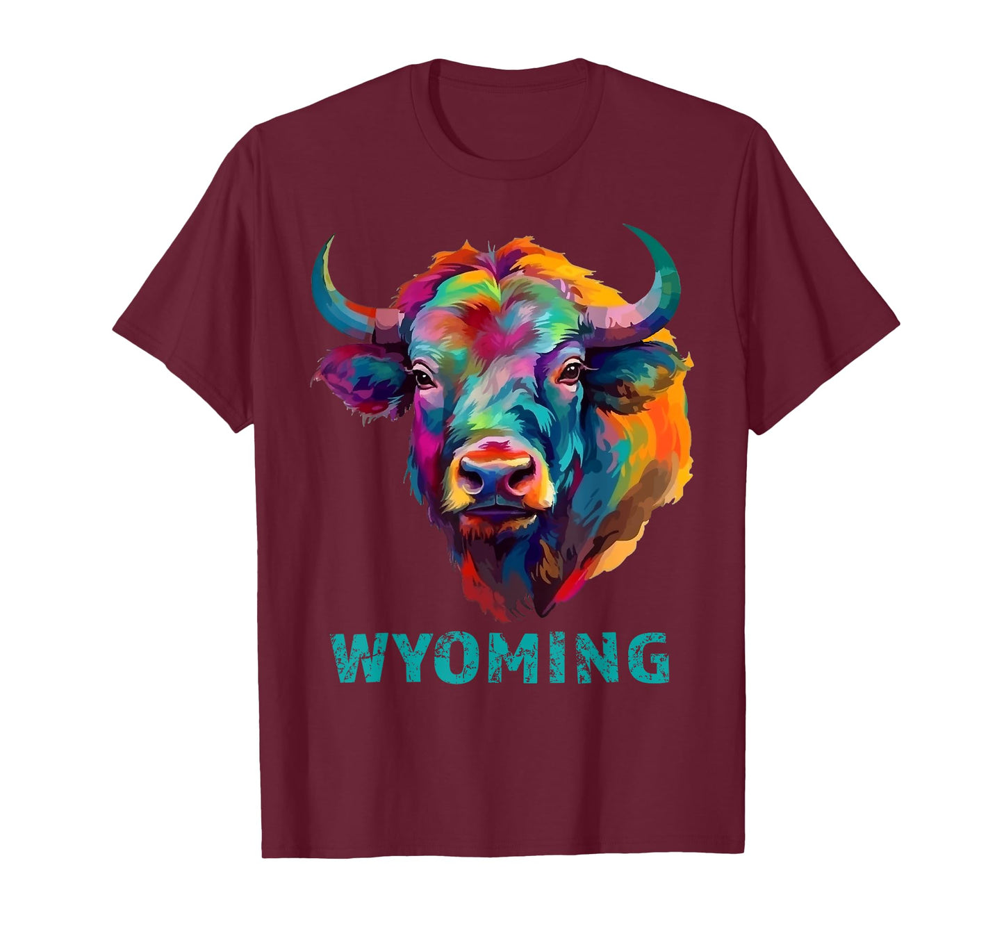 Wyoming American Bison Lover Buffalo for Men Women Souvenir T-Shirt