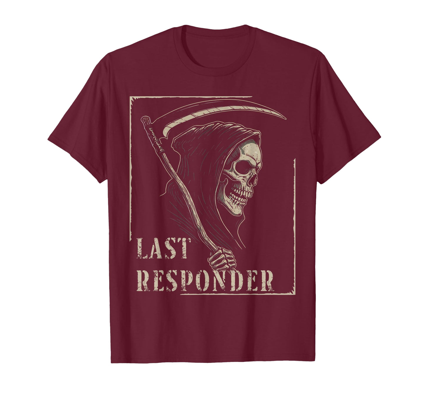 Last Responder Grim Reaper Distressed T-Shirt