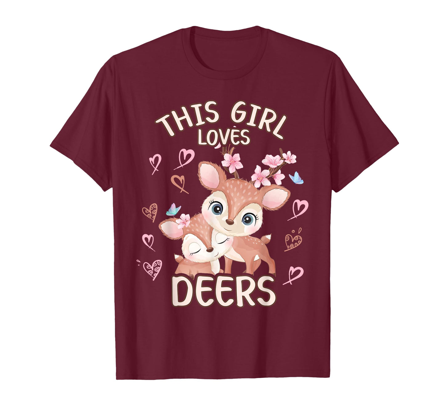 This Girls Loves Deers Teen Girls Fawn T-Shirt