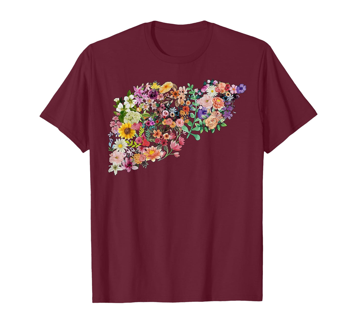 Floral Liver Transplant Nurse Liver Disease Awareness Month T-Shirt