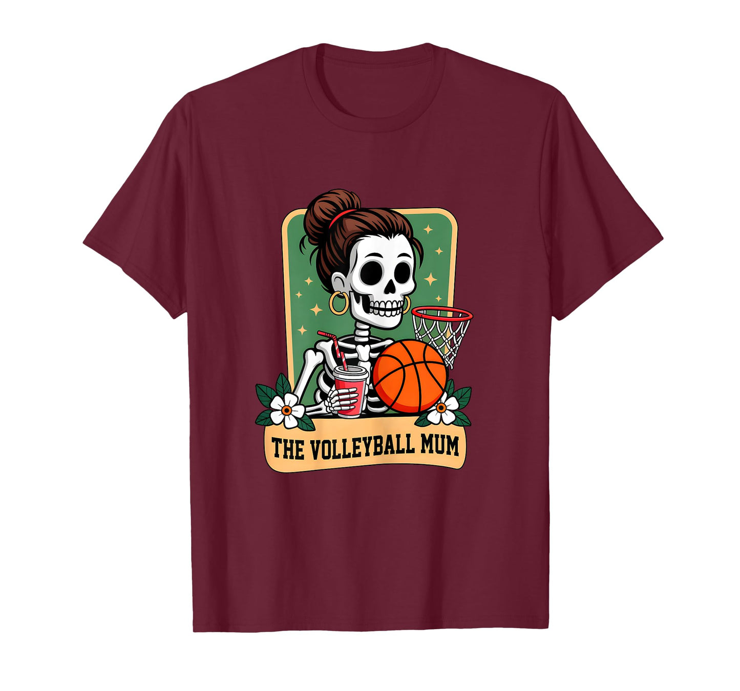 The Basketball Mum Tarot Card Skeleton Game Day Proud Mums T-Shirt