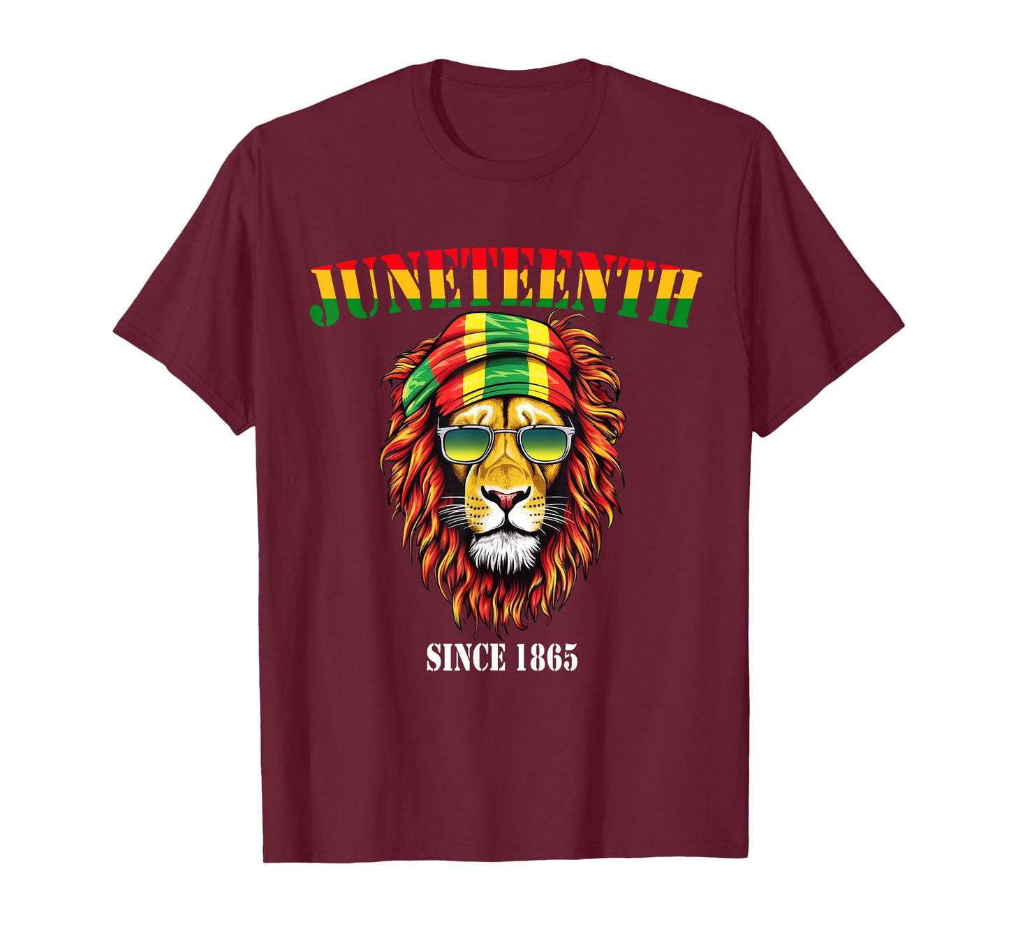 Awesome Lion Juneteenth Cool Black History June 19 2025 Flag T-Shirt