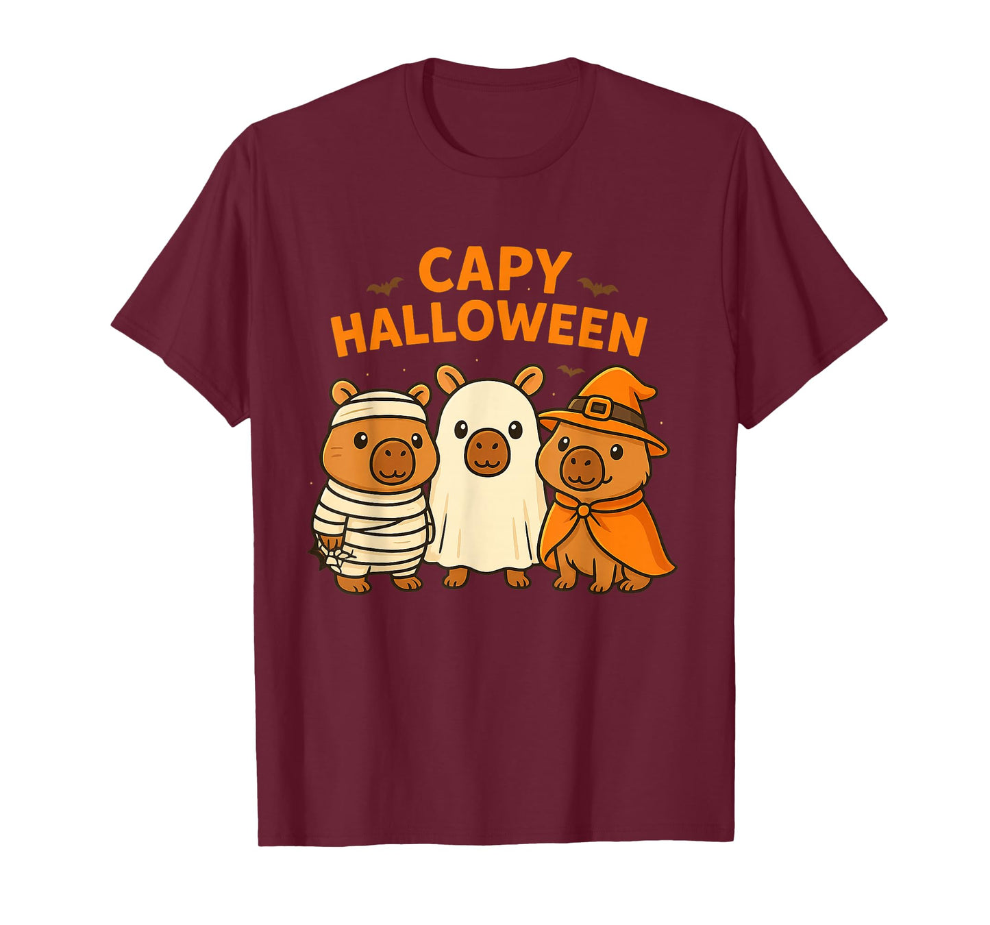 Capy Halloween Boys Girls Cute Capybara Halloween Costume T-Shirt