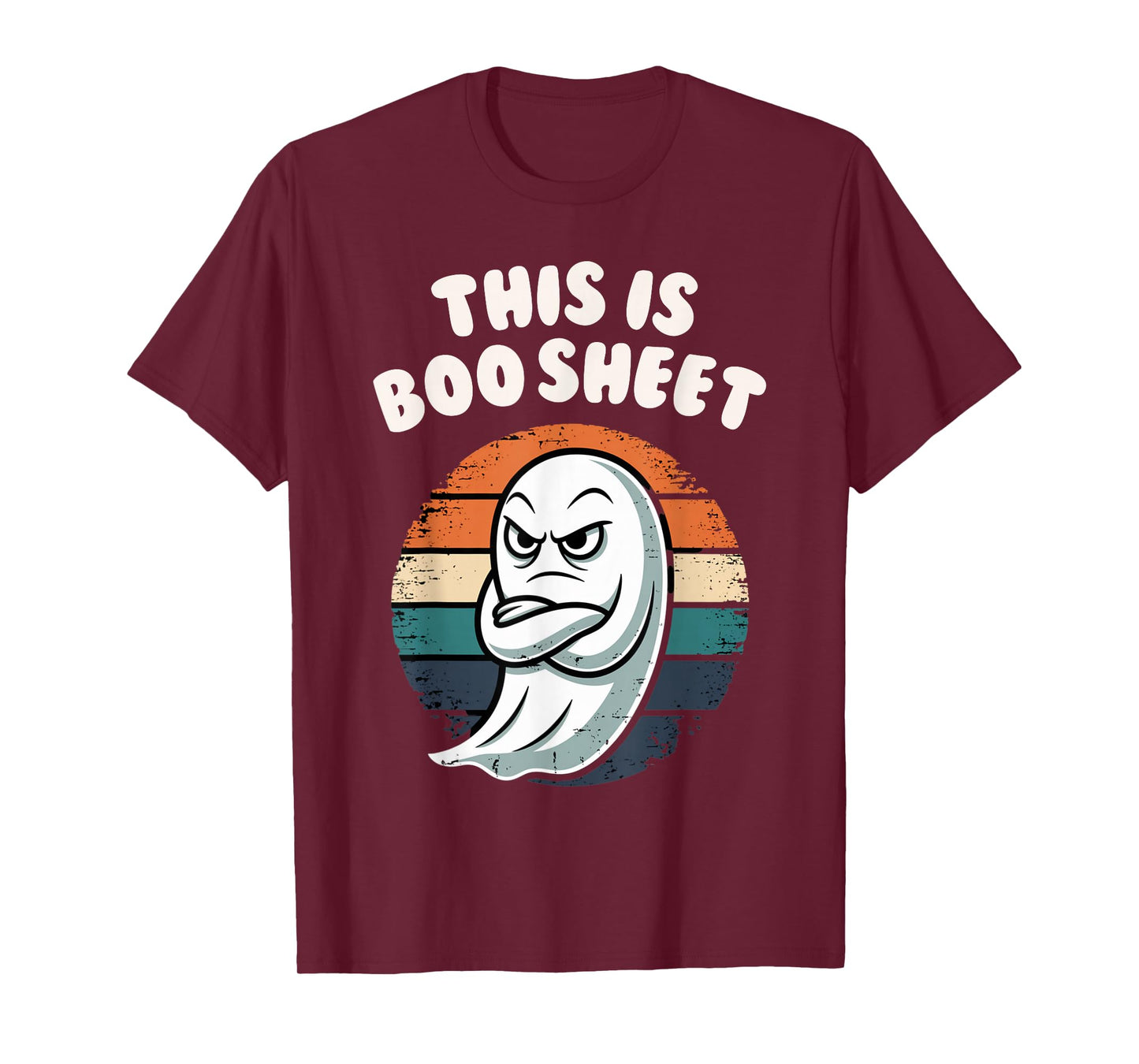 This is Boo Sheet Ghost Retro Halloween Costume Men Women T-Shirt