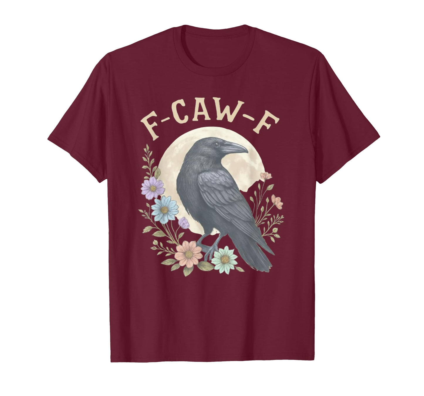 F-Caw-F Black Crow Floral T-Shirt