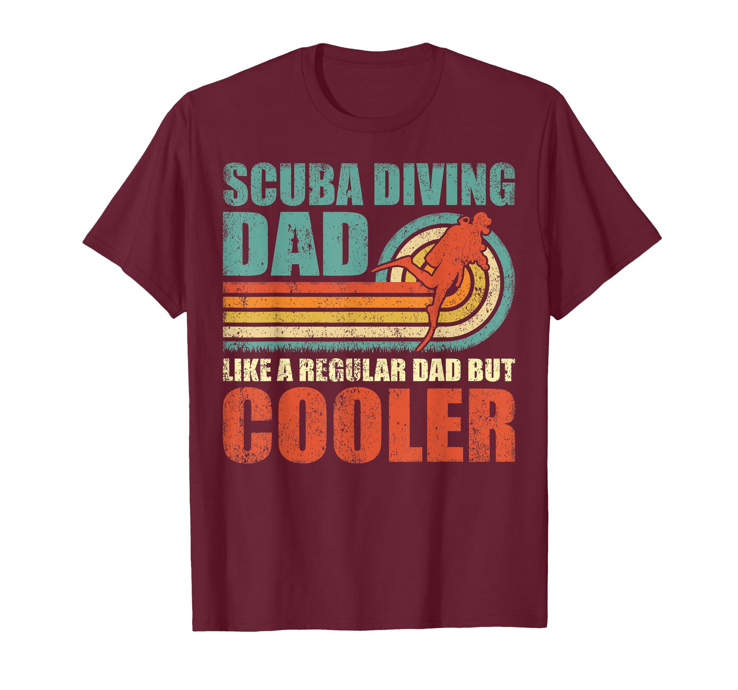 Mens Scuba Diving Dad Like A Regular Dad But Cooler Father's Day T-Shirt