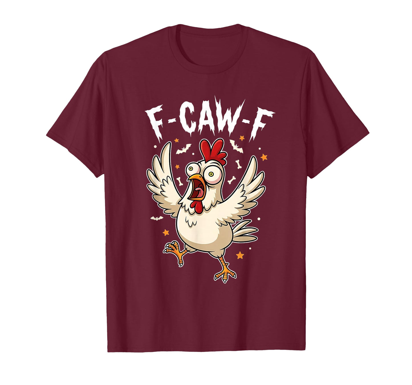 F-Caw-F Chicken Funny Halloween FCAWF Spooky Humor T-Shirt