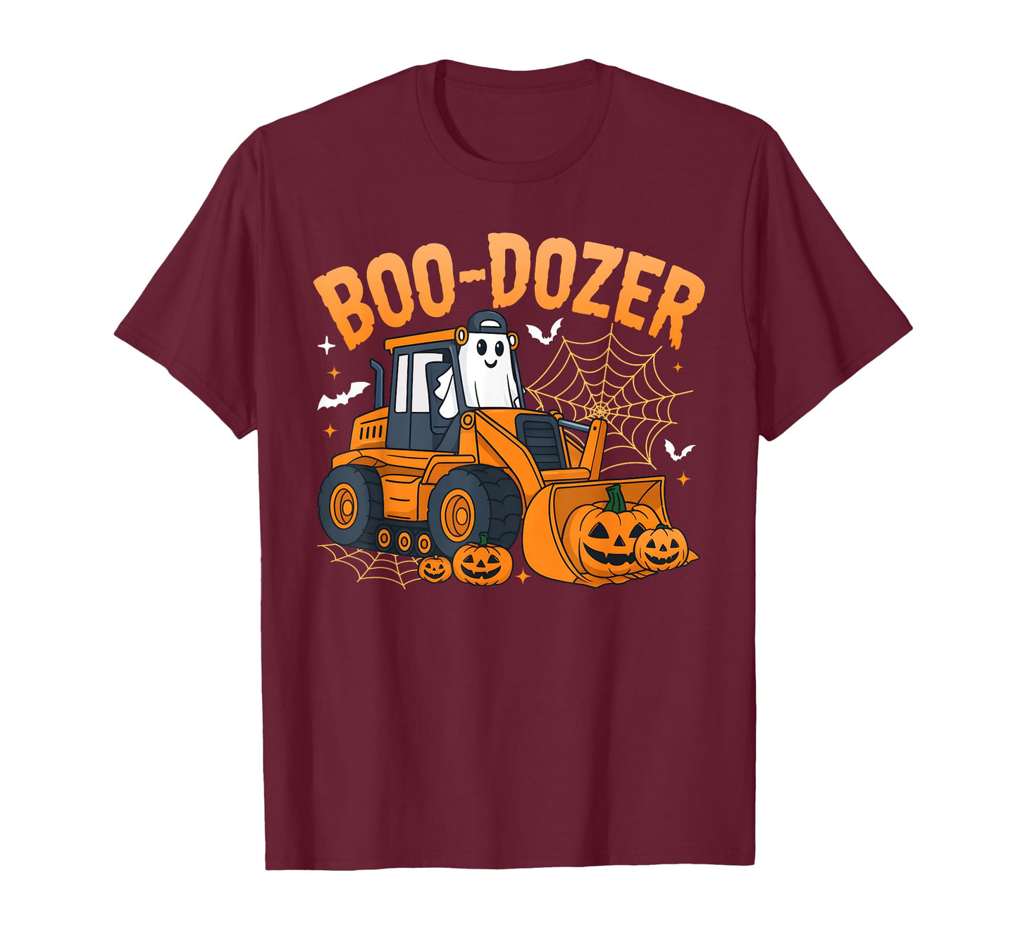 Halloween Bulldozer Ghost Boo Dozer Truck Spooky Men Boy Kid T-Shirt
