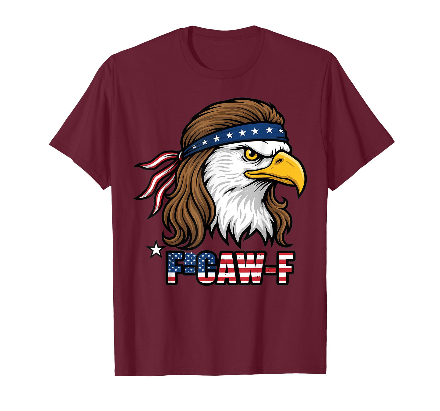 Patriotic Eagle F-Caw-F USA American Flag Design T-Shirt