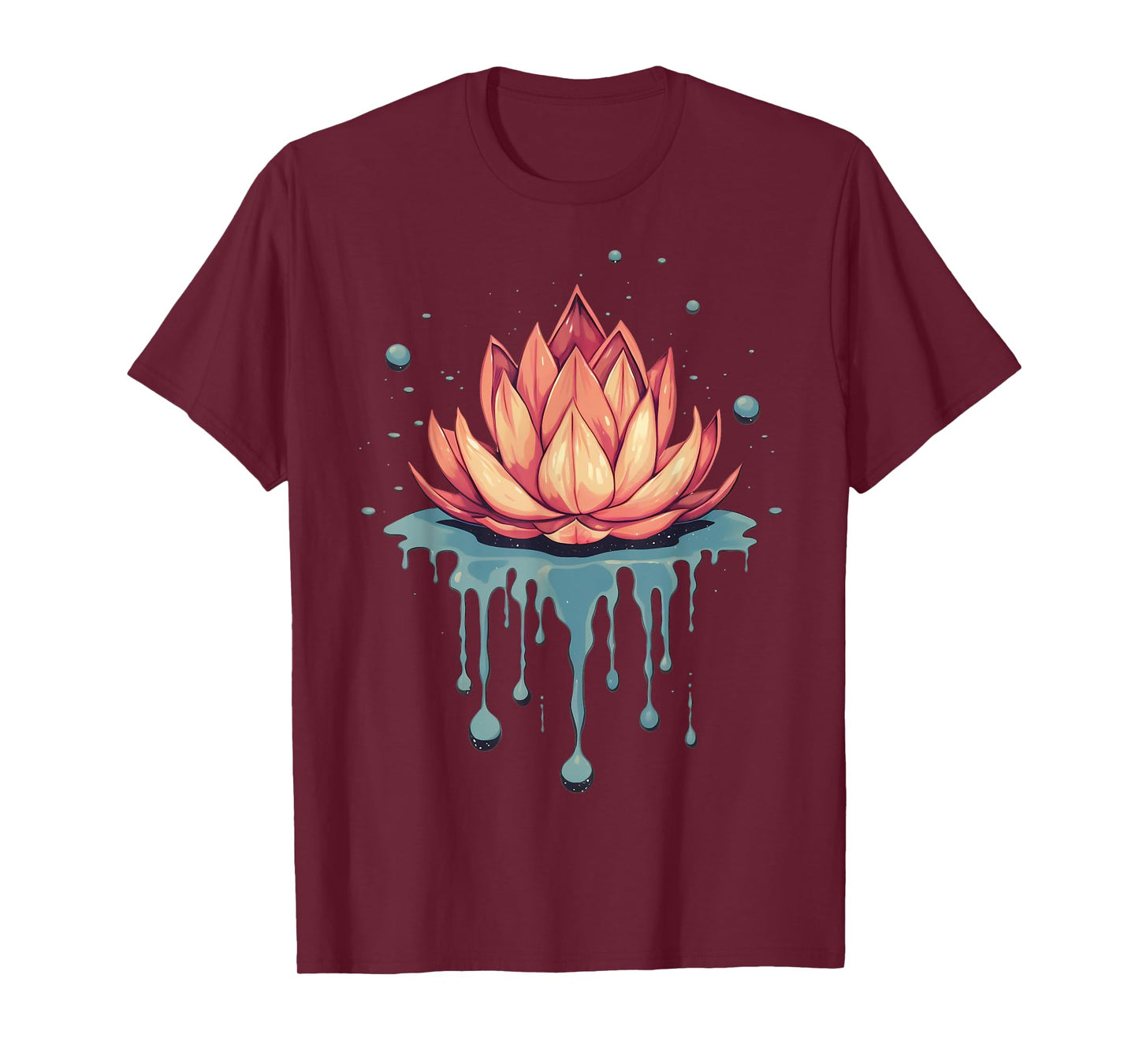 Dripping Lotus Flower on Melting Lotus Flower T-Shirt