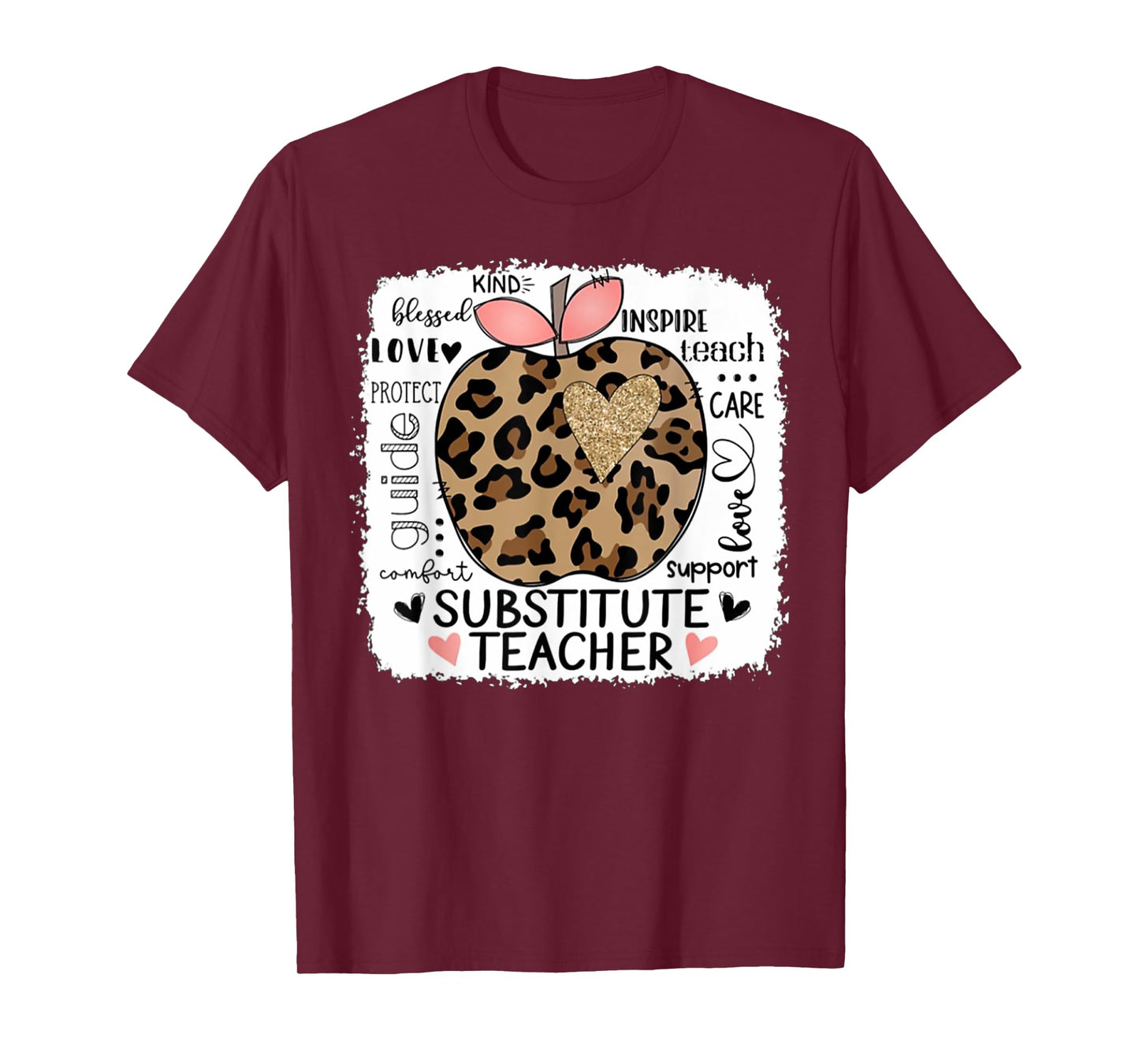 Protect Guide Care Love Support Comfort Substitute Teacher T-Shirt