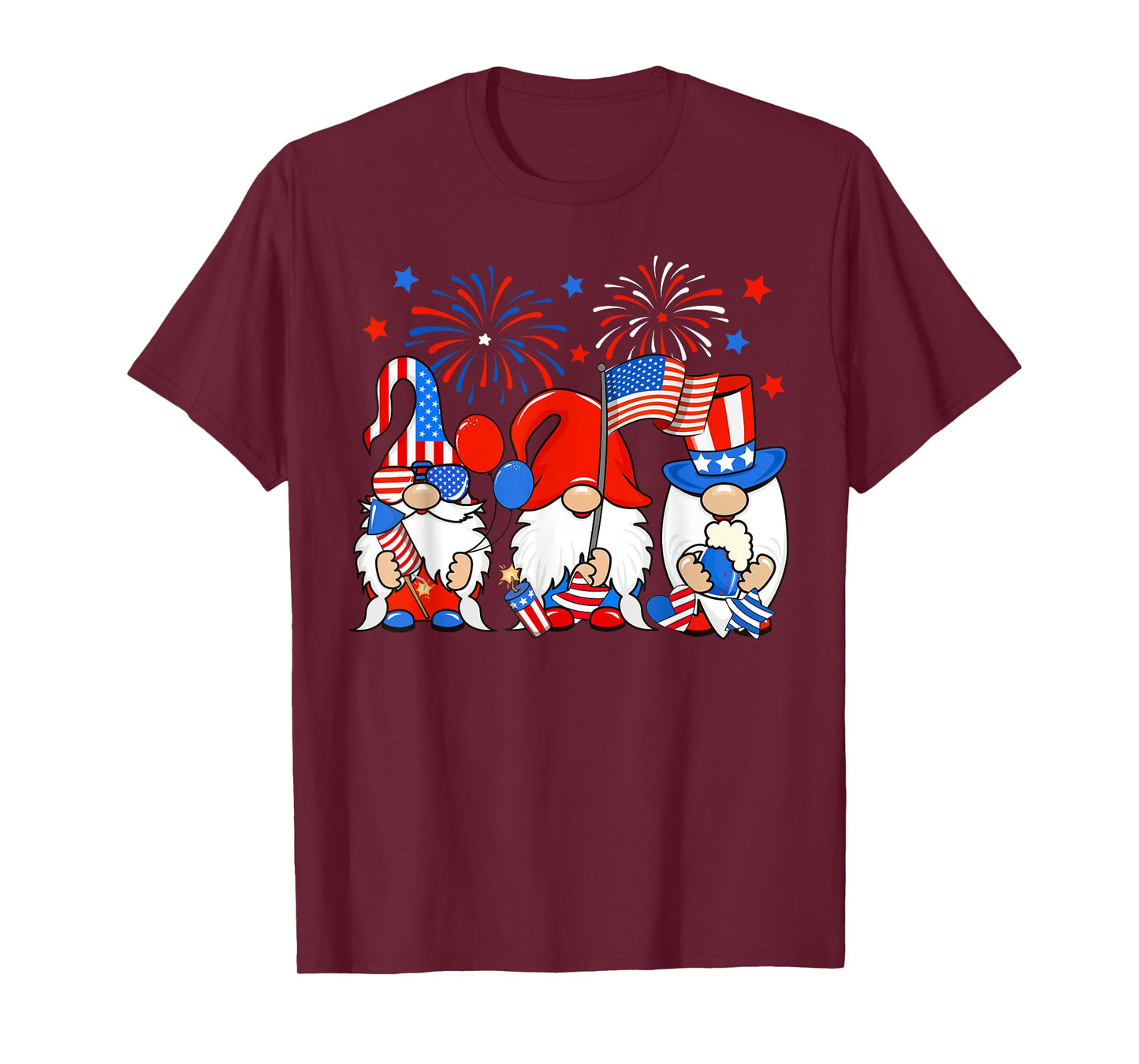 American Gnomes Celebrating Independence Day 4th Of July T-Shirt