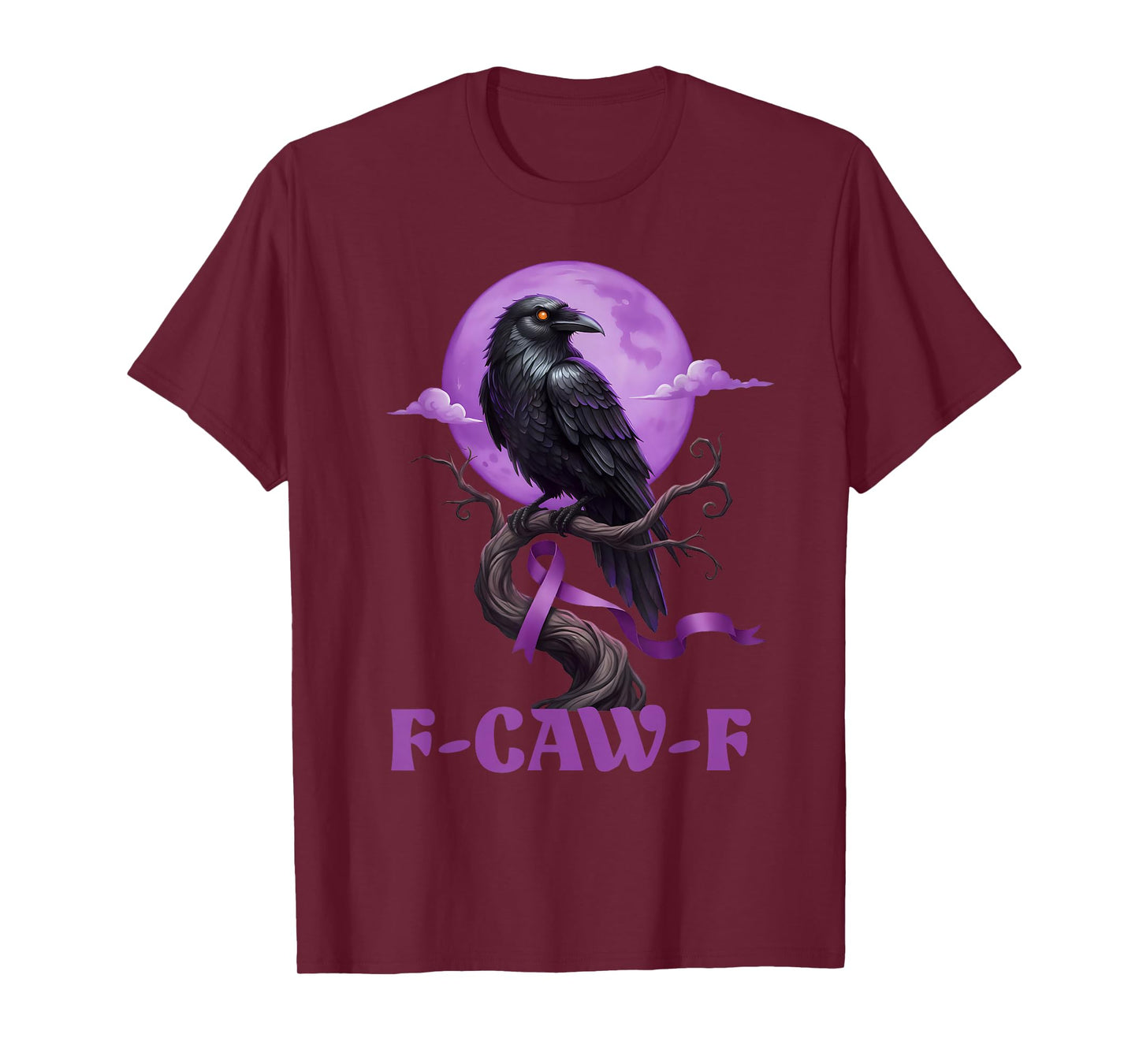 F-Caw-F Crow Pancreatic Cancer Awareness F-Caw-F Raven T-Shirt