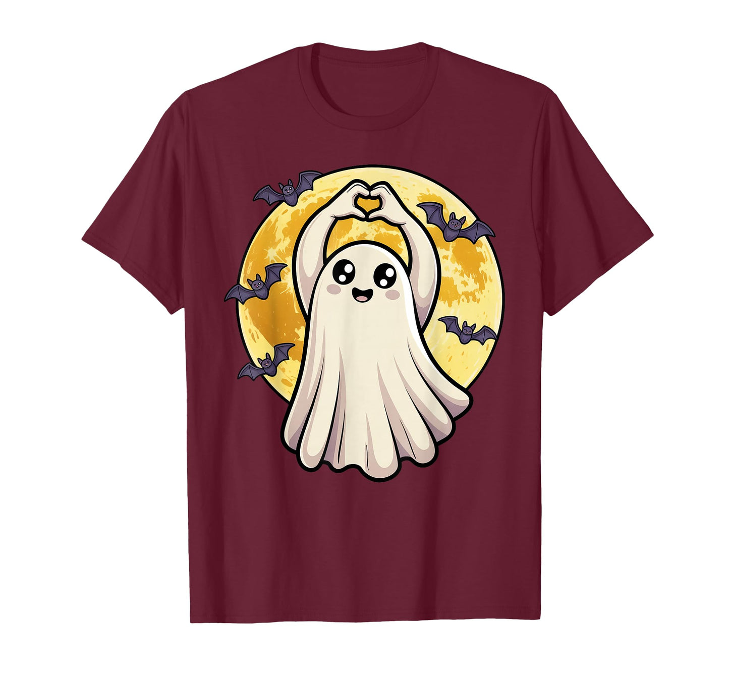 Halloween Shirts Cool Teen Boys Kids Men Halloween Boo Heart T-Shirt