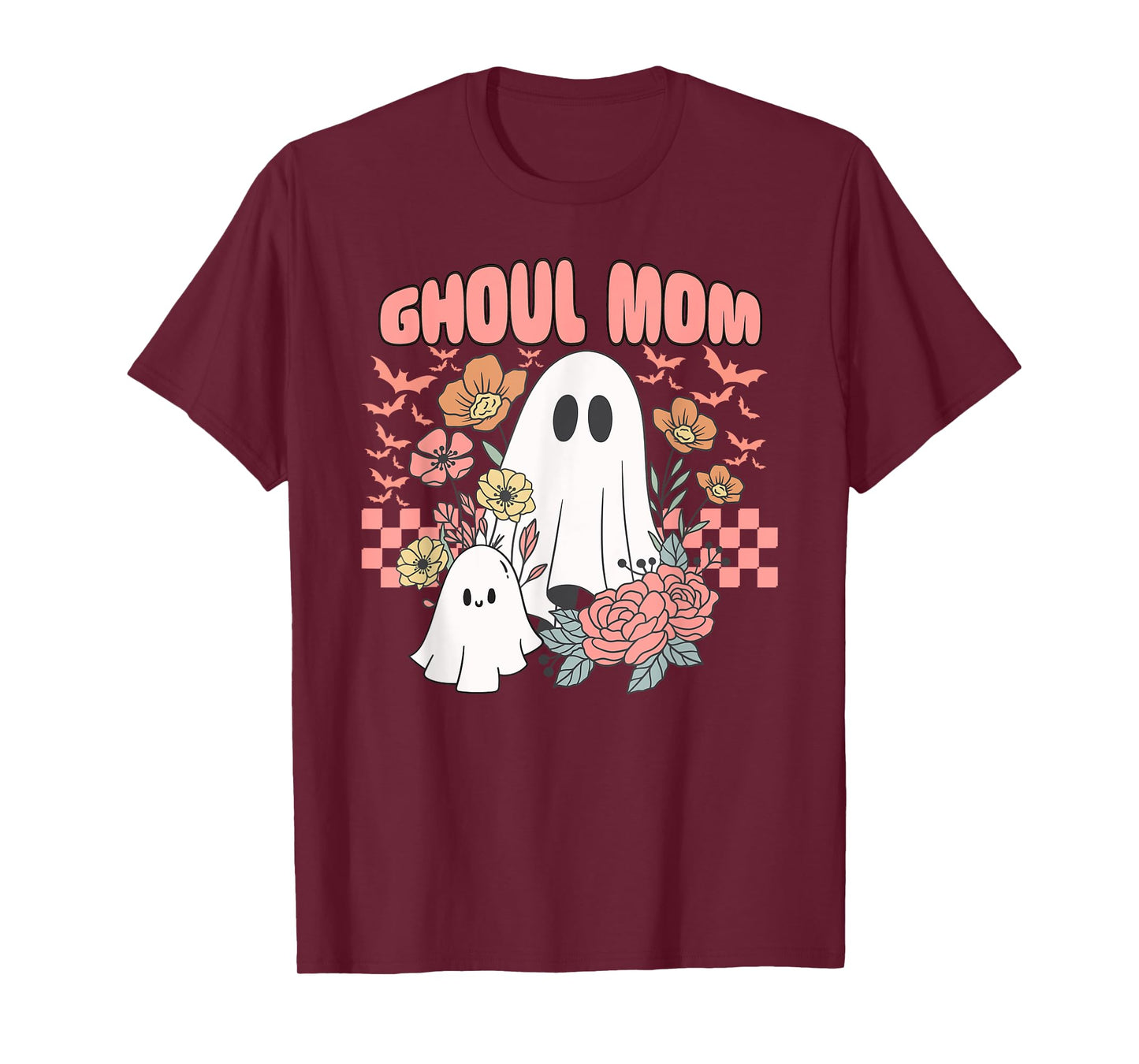 Ghoul Mom Halloween Ghost Spooky Season Retro Mama T-Shirt