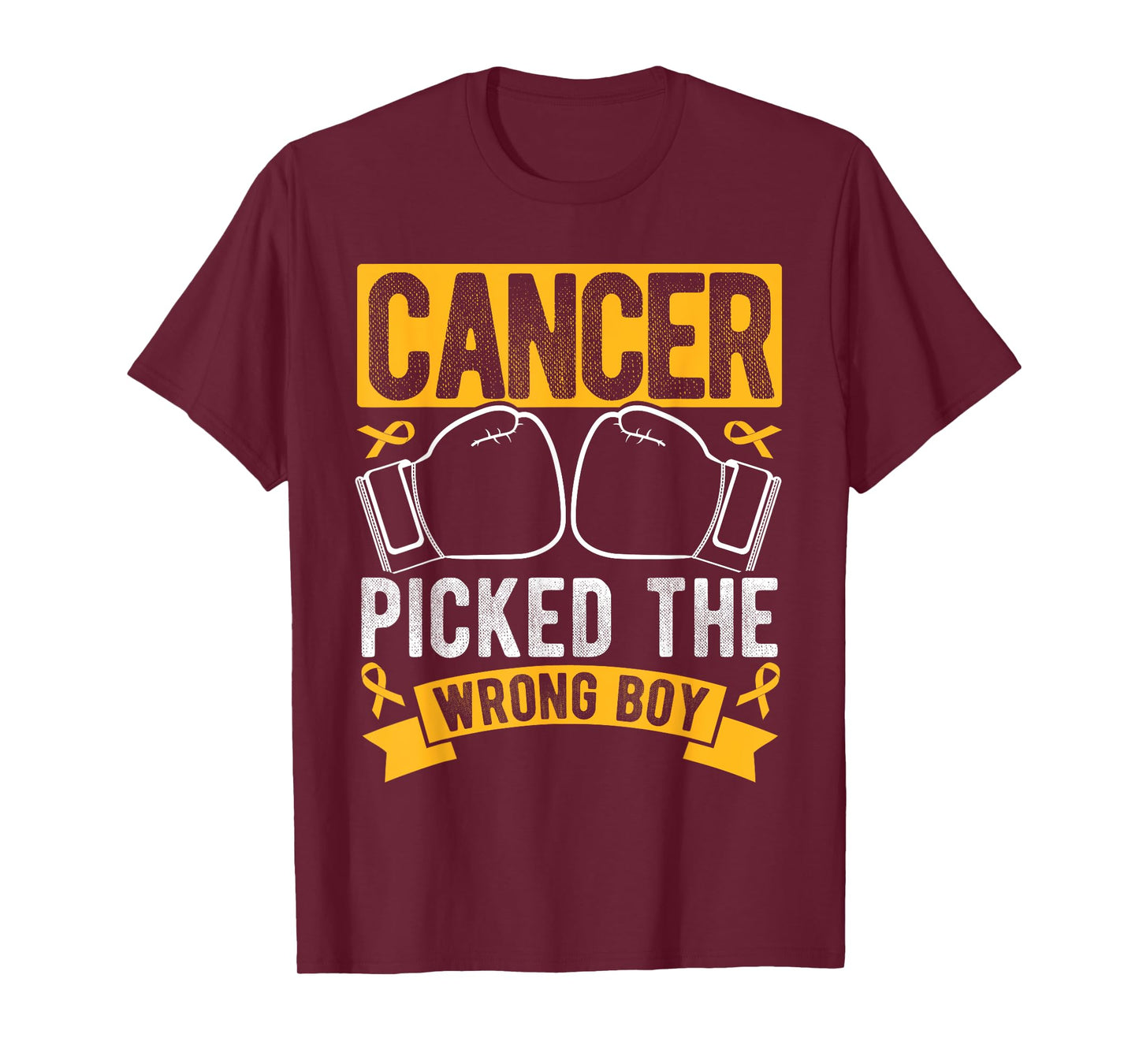 Cancer PICKED THE WRONG BOY Childhood Cancer Awareness T-Shirt