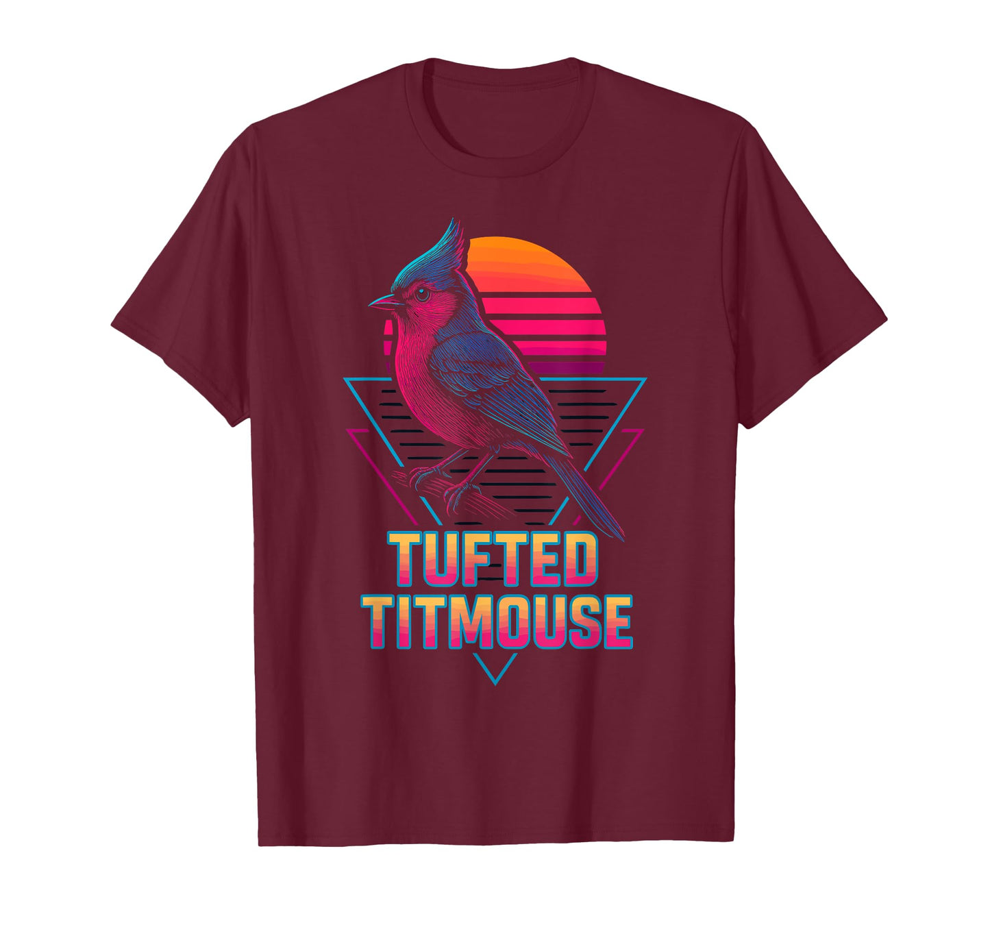 Tufted Titmouse Retro T-Shirt