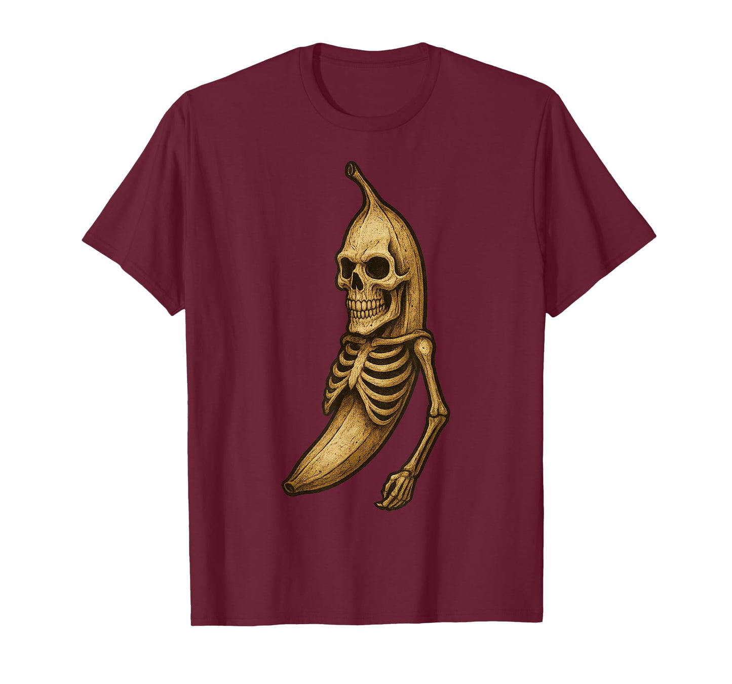 Skeleton Banana Design for Halloween Lovers and Fun Seekers T-Shirt