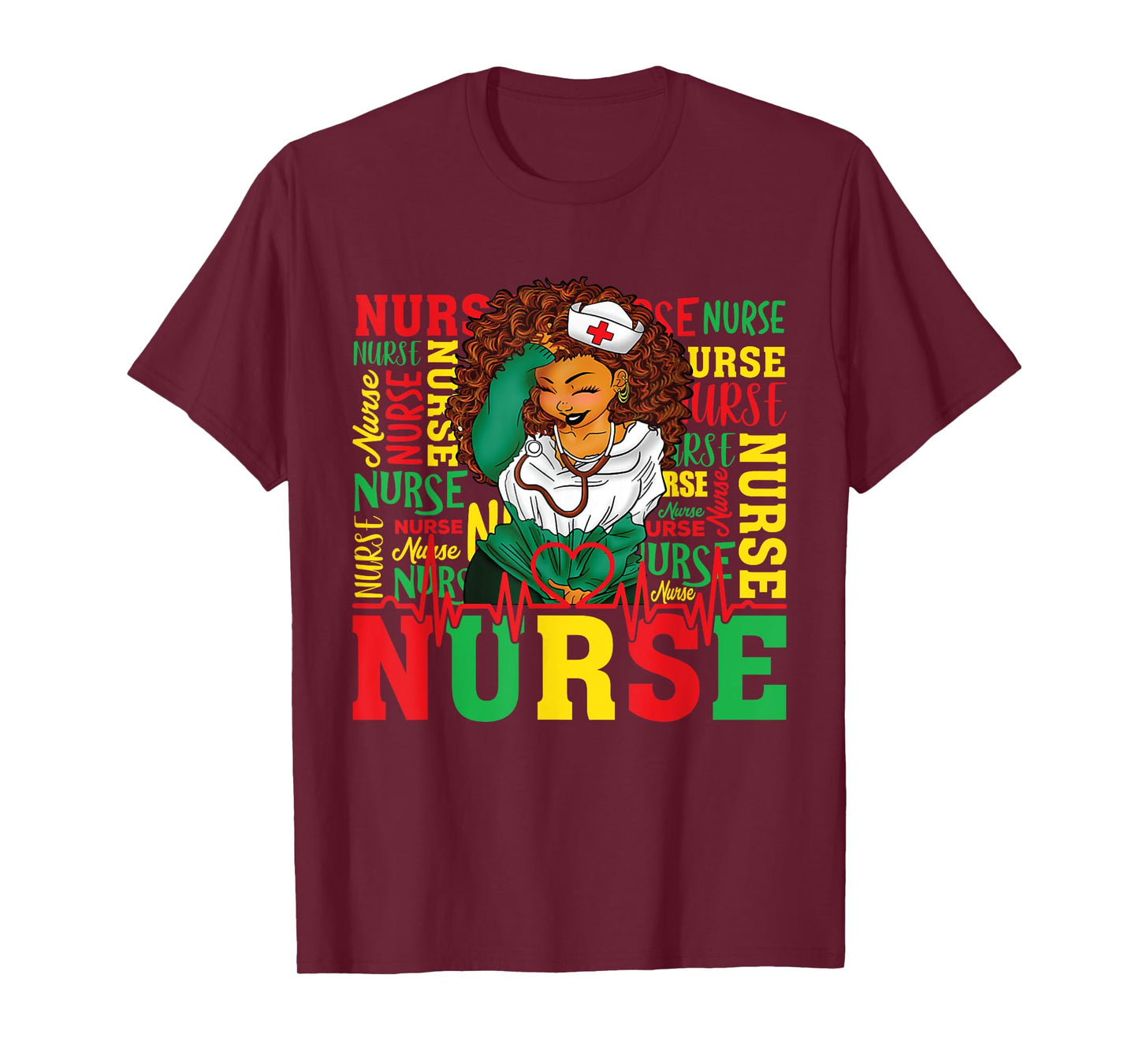 Black Women Nurse Juneteenth Shirts Women Black Freedom 1865 T-Shirt