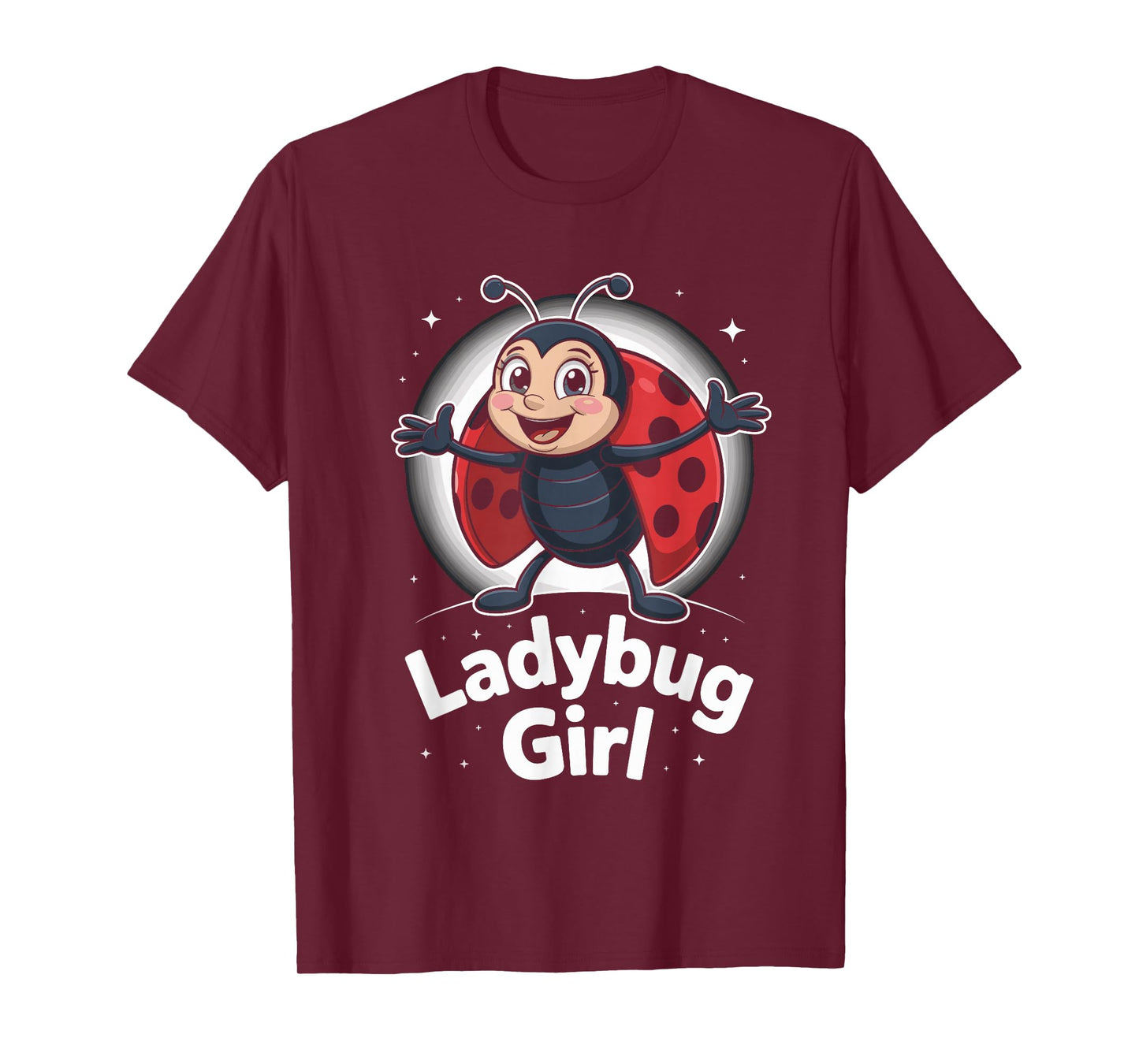Ladybug Girl Womens Cartoon Garden Bug Kids Birthday Party T-Shirt