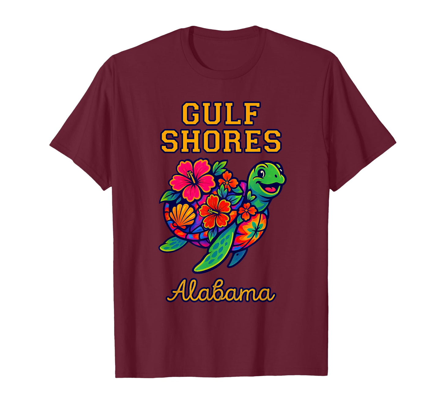 Gulf Shores Alabama Smiling Tie Dye Sea Turtle T-Shirt