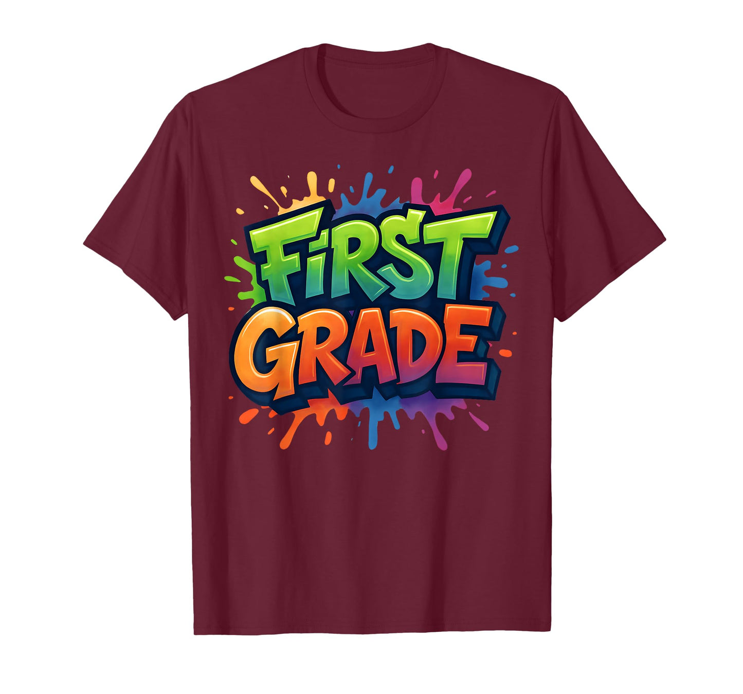First Grade Back To School Graffiti Teacher Boy Girl Kid T-Shirt