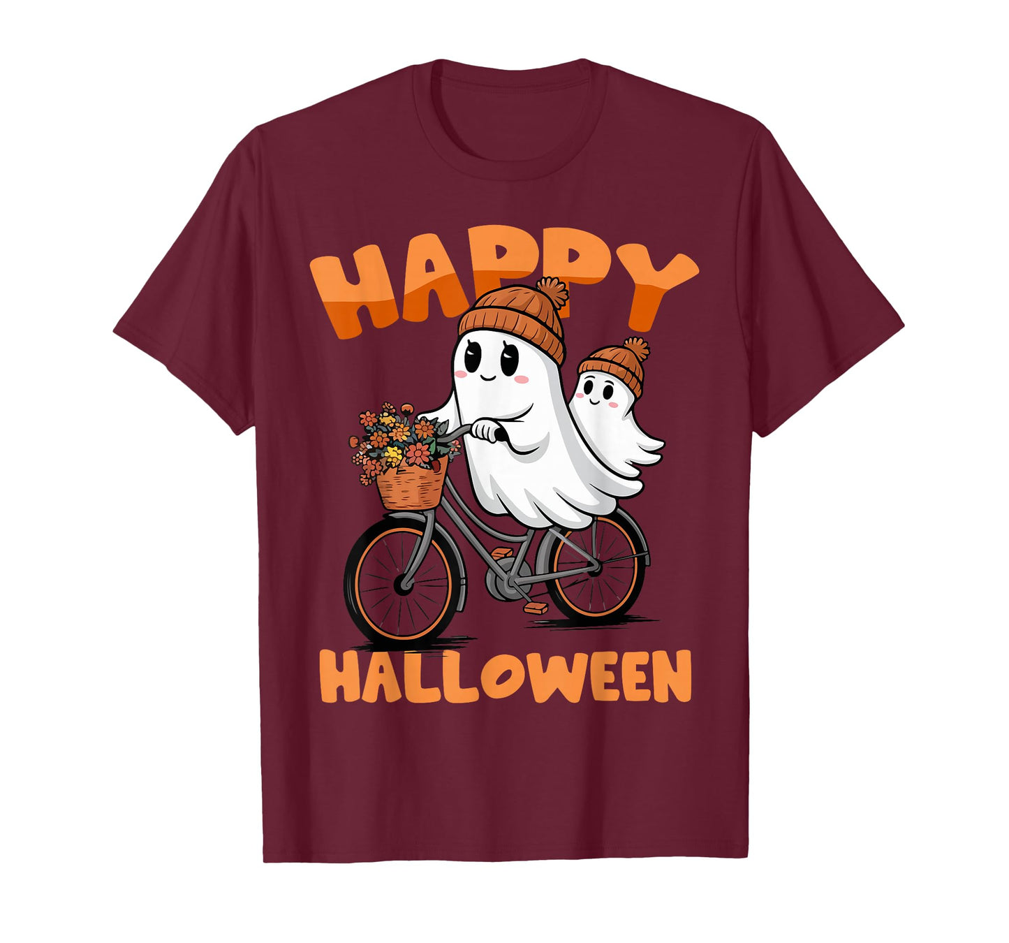 Funny Happy Halloween Boo Ghost Matching Family Couples 2025 T-Shirt