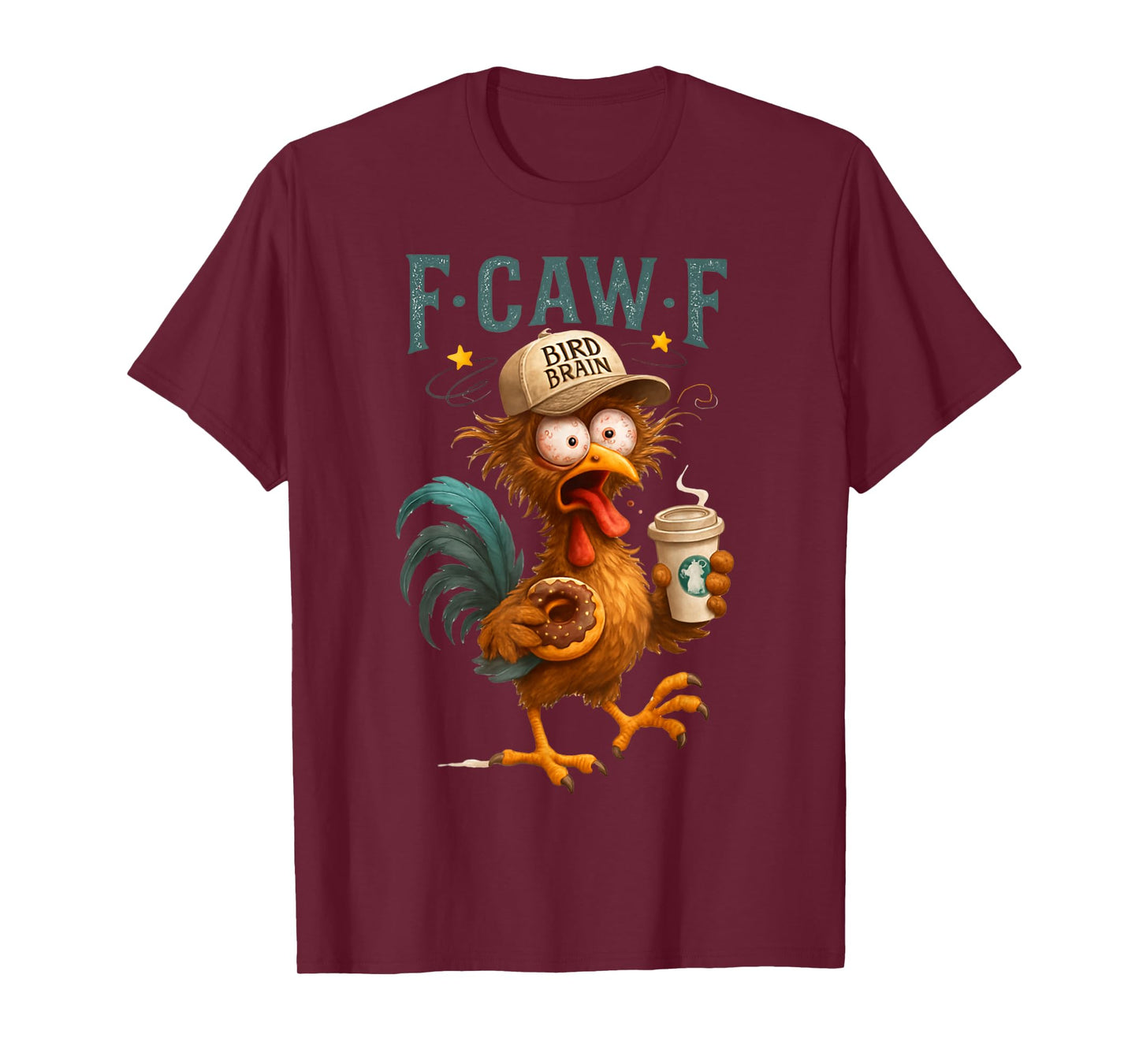 F-Caw-F Funny Chicken Humor F-Caw-F Quote Rooster Meme T-Shirt