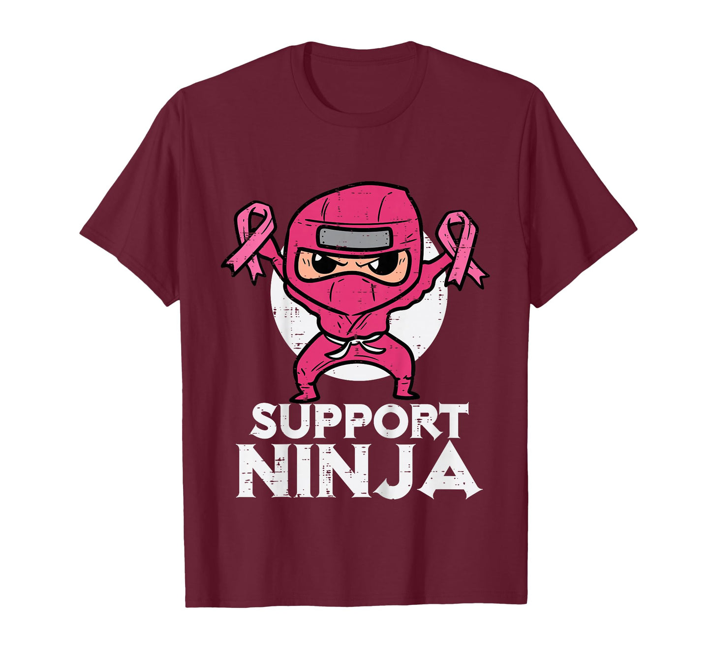 Kids Support Ninja Pink Cute Breast Cancer Awareness Toddler Boys T-Shirt