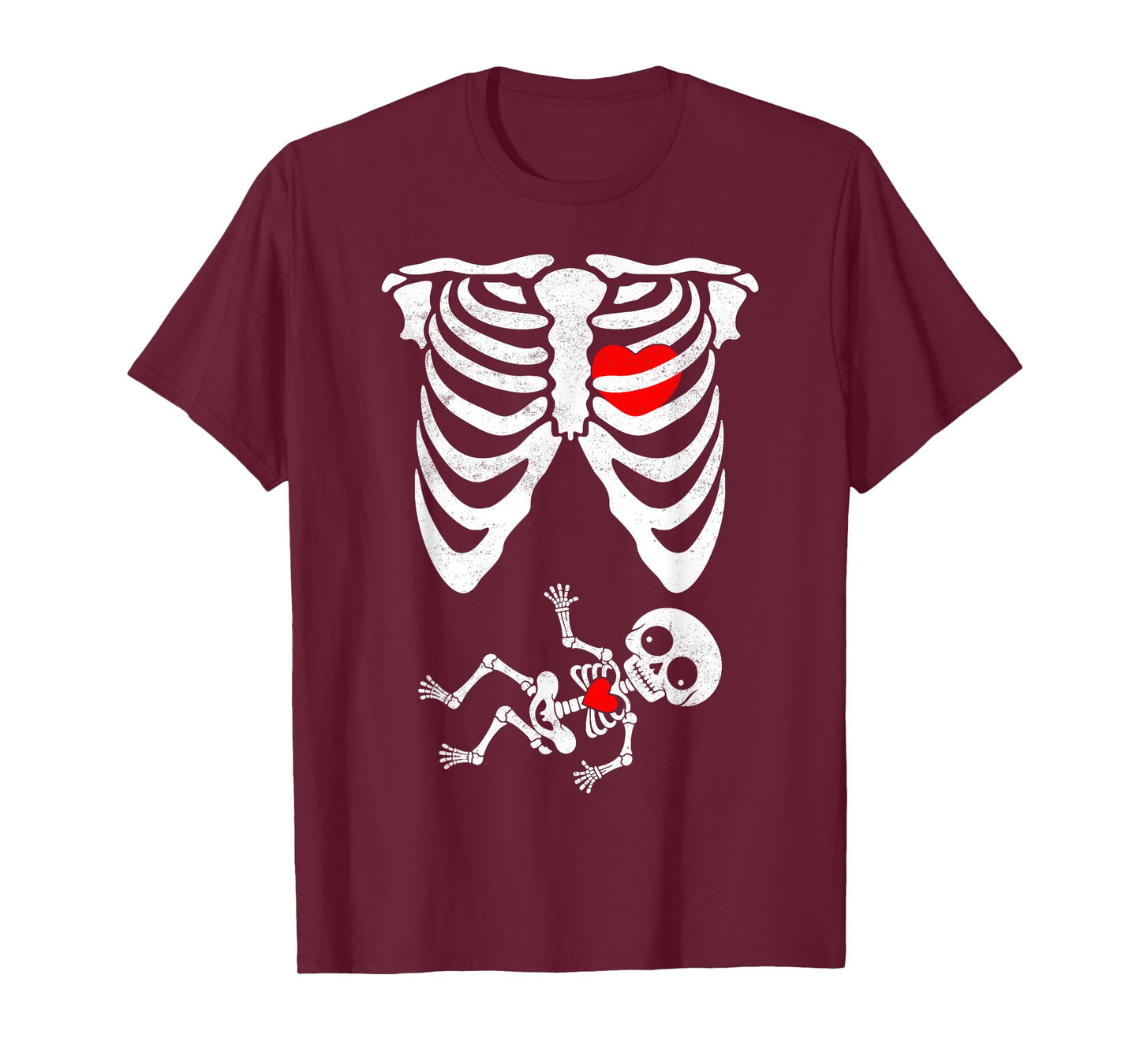 Skeleton Pregnancy Announcement Mom Halloween Costume Women T-Shirt