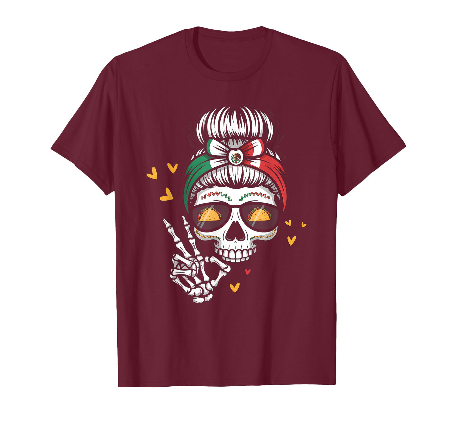 Skeleton Women Mexico Cinco De Mayo Mexican Independence Day T-Shirt