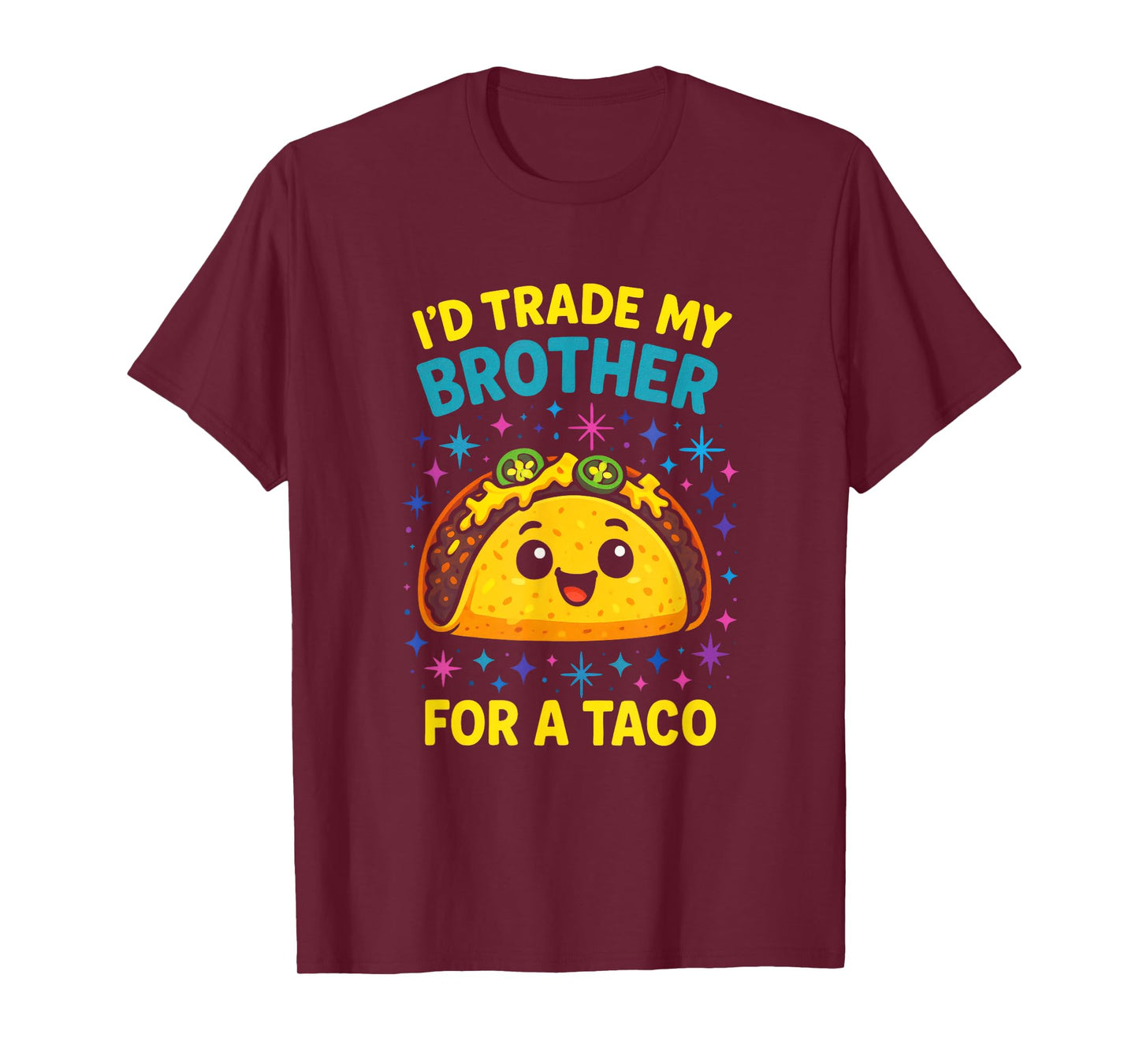 I’d Trade My Brother for A Taco - Funny Cat Taco Lovers T-Shirt