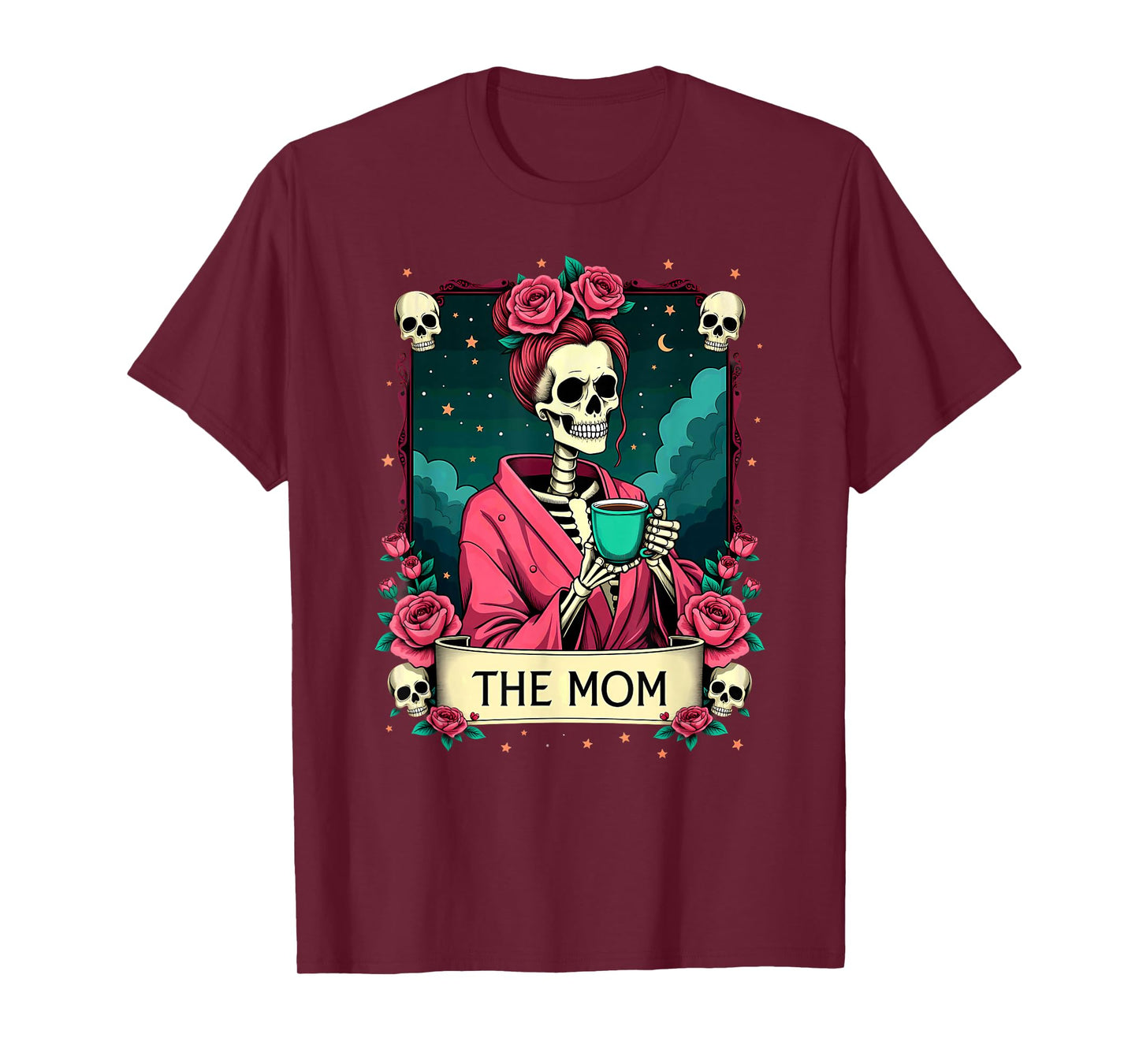 Gothic Tarot Card The Mom Skeleton Coffee T-Shirt