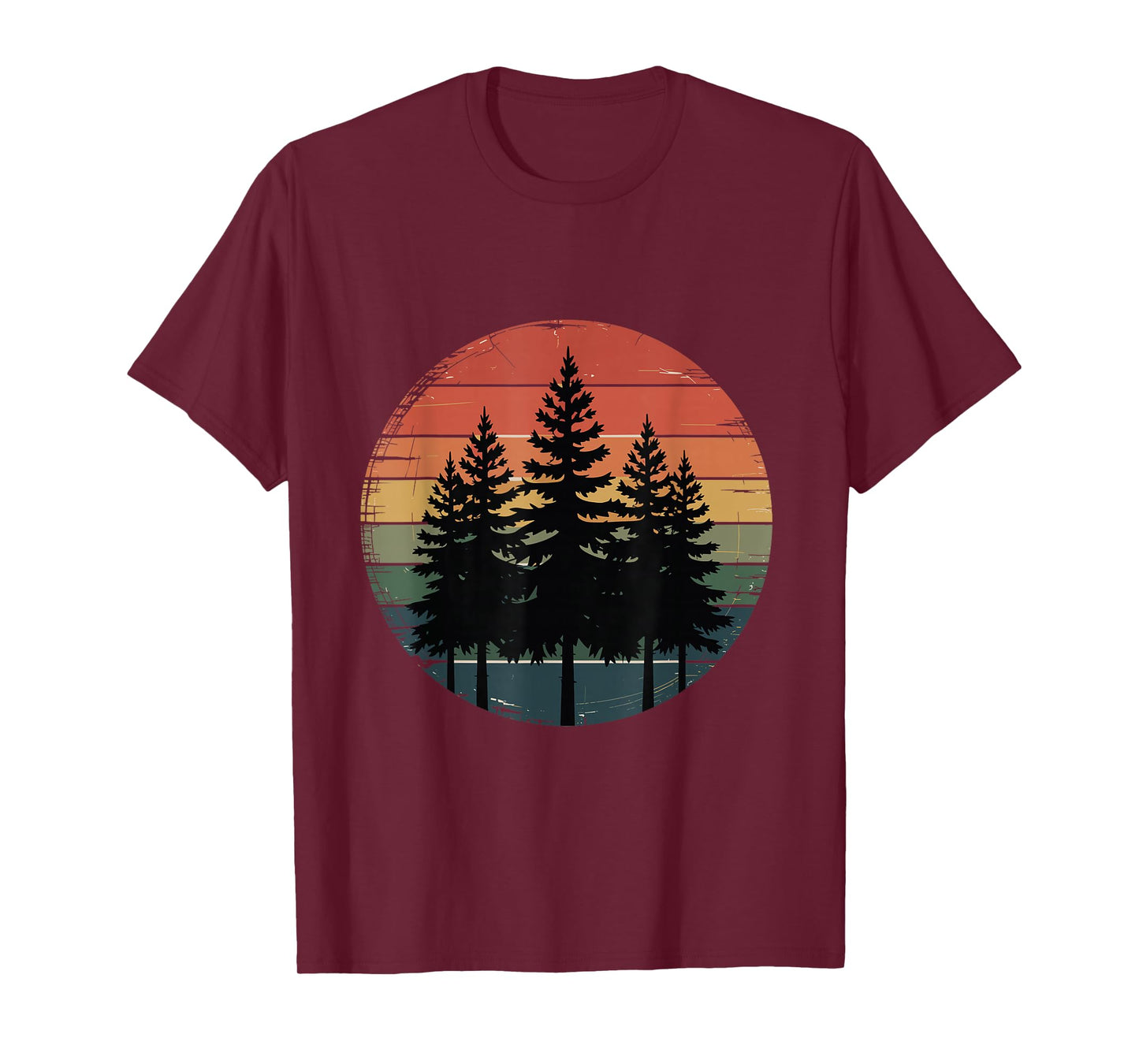 Mens Graphic Tees Vintage Real Tree Retro Forest Nature T-Shirt