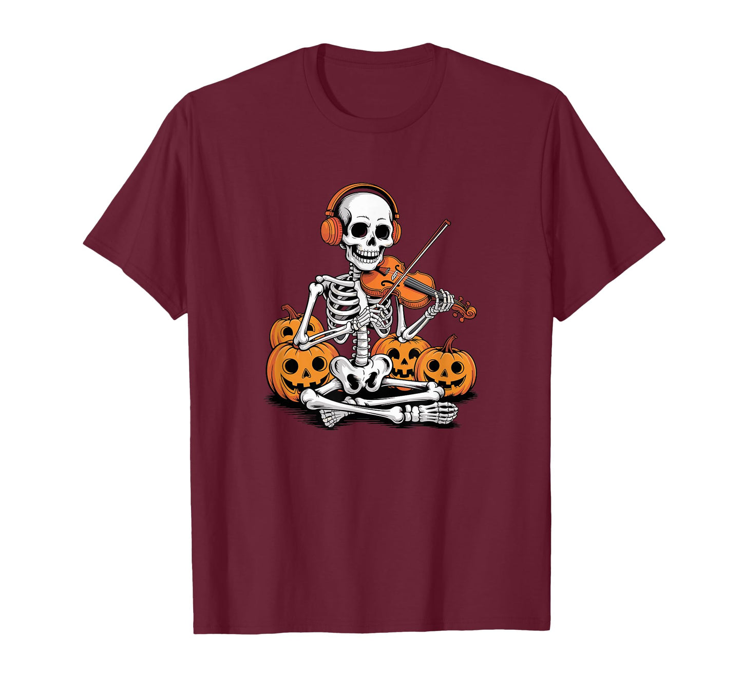 Halloween Skeleton Violin Violinist Fiddle T-Shirt