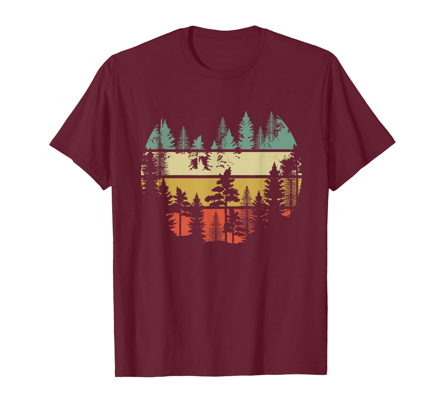 Trees Outdoors Nature Wildlife Retro Forest T-Shirt