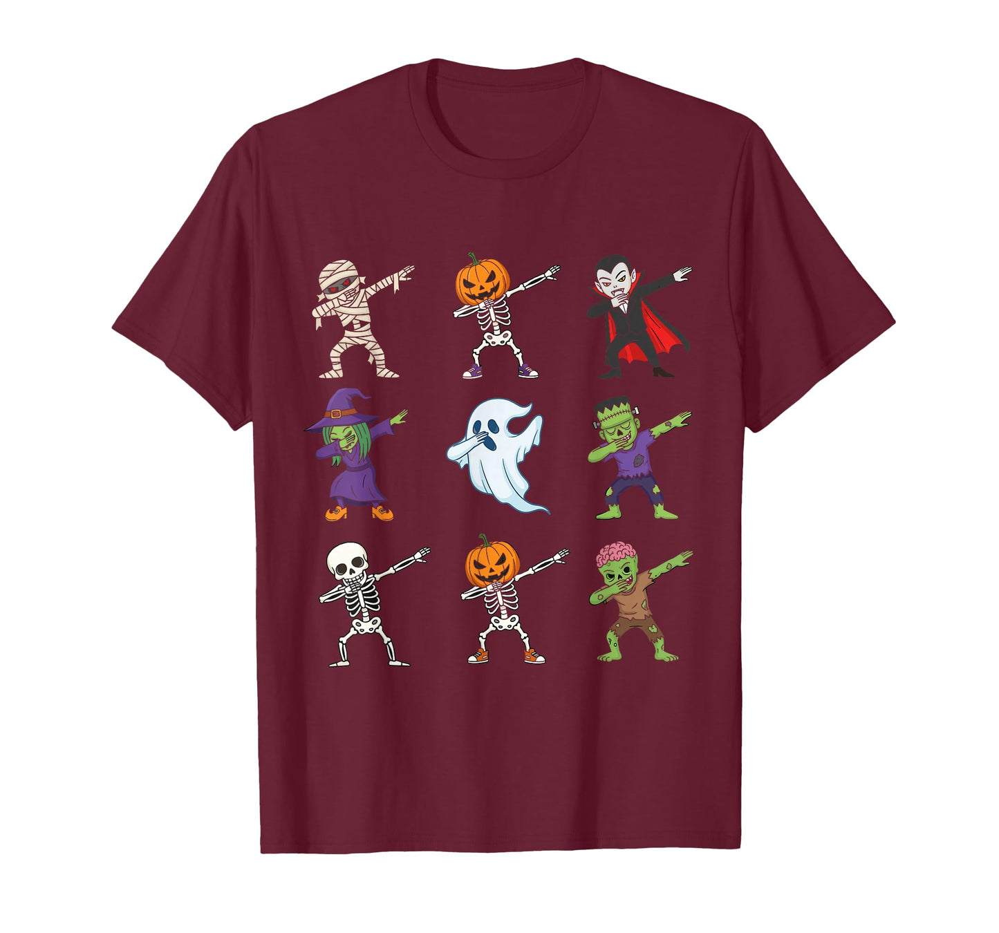 Dabbing Halloween Costumes Skeleton Zombie Pumpkin Mummy T-Shirt