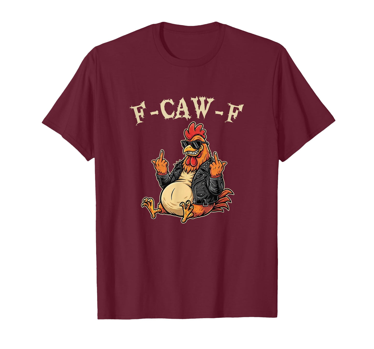 F-CAW-F Funny Halloween Adult Chicken T-Shirt