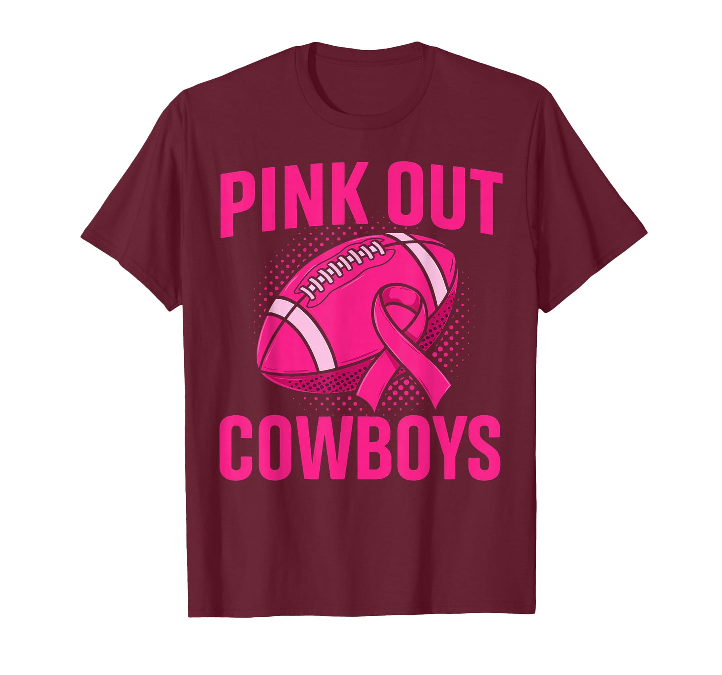 Cowboys Pink Out Football Tackle Breast Cancer Shirts T-Shirt