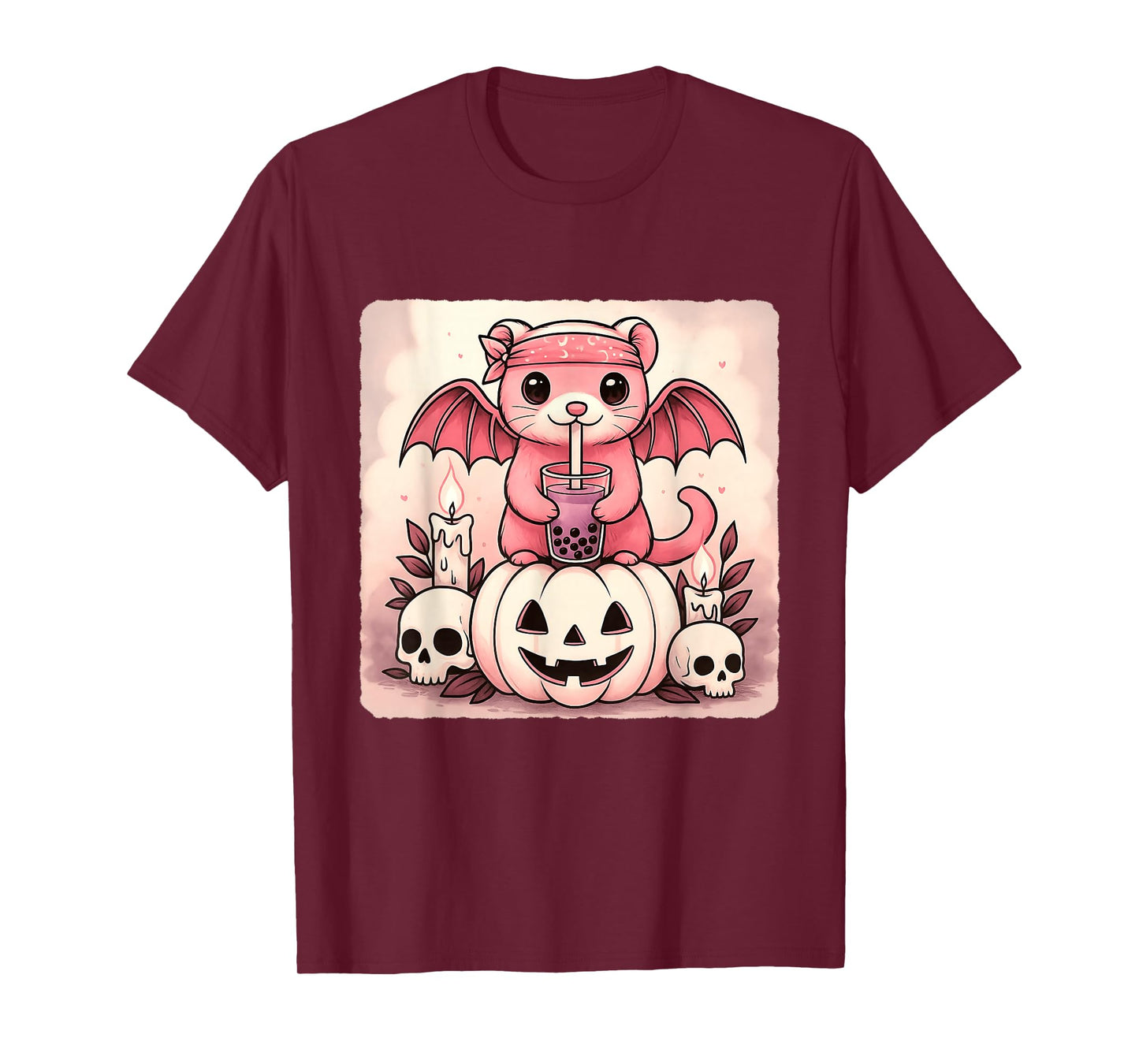 Ferret Bat Kawaii Pastel Goth Creepy Cute Skeleton T-Shirt