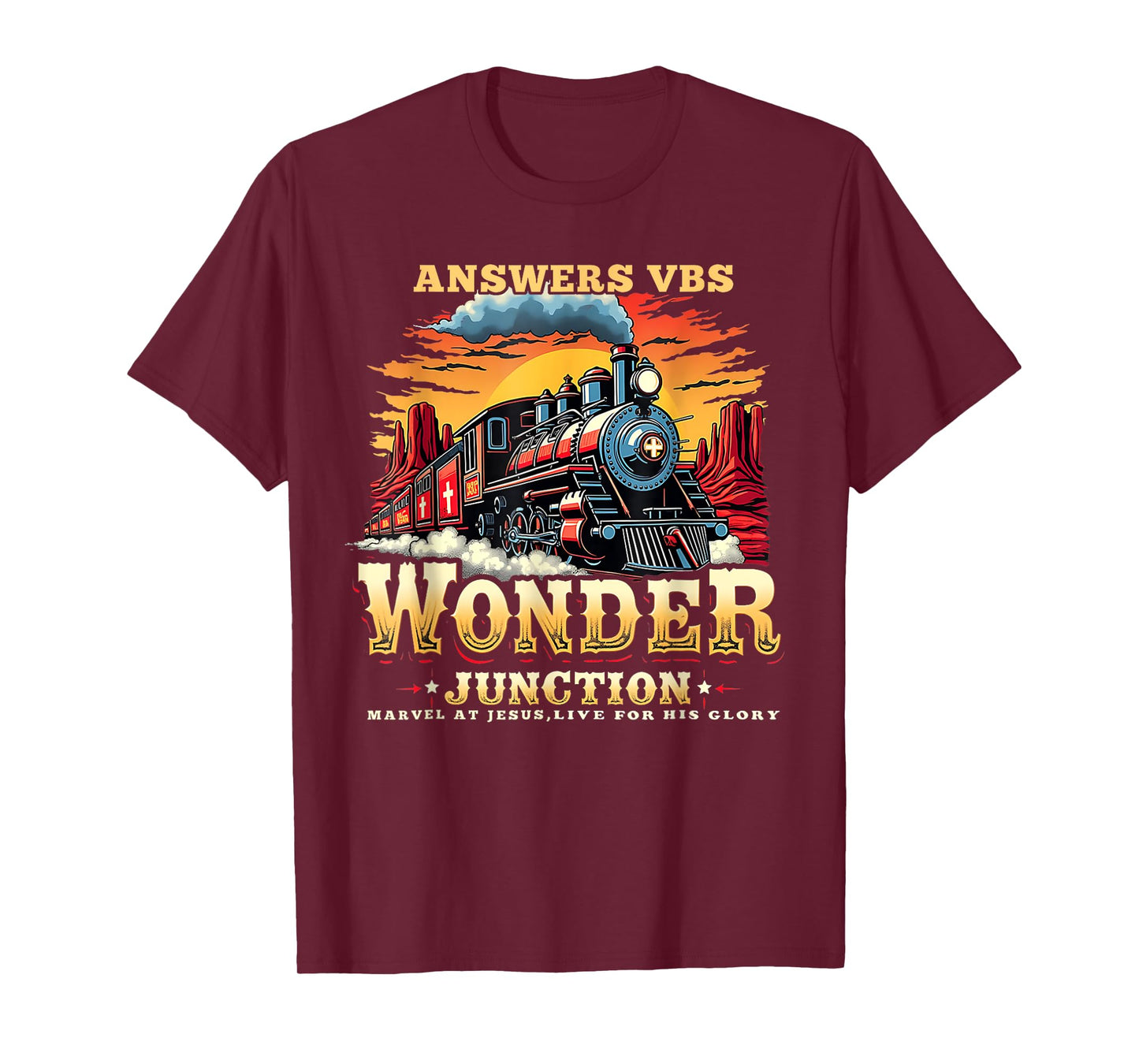 Answers VBS Wonder Junction Christian Train Theme Apparel T-Shirt