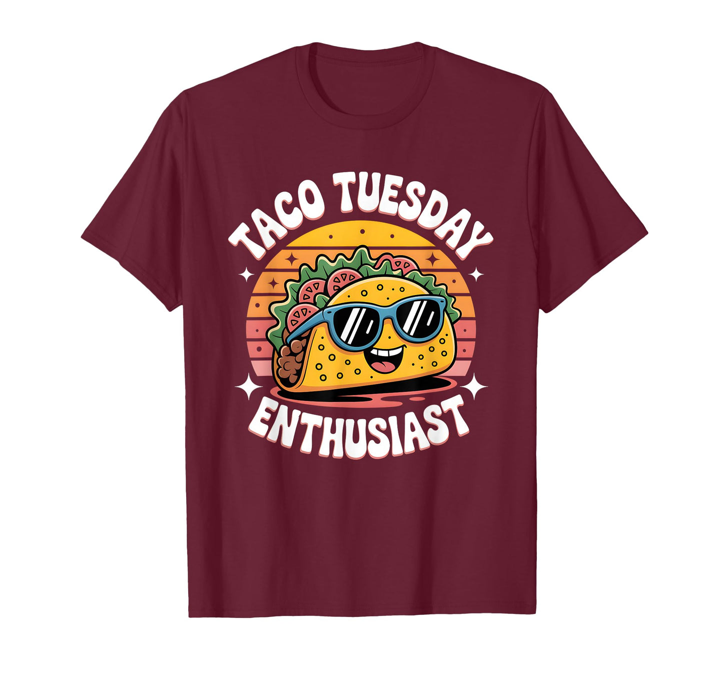 Taco Tuesday Enthusiast Funny Retro Mexican Food Vibes T-Shirt