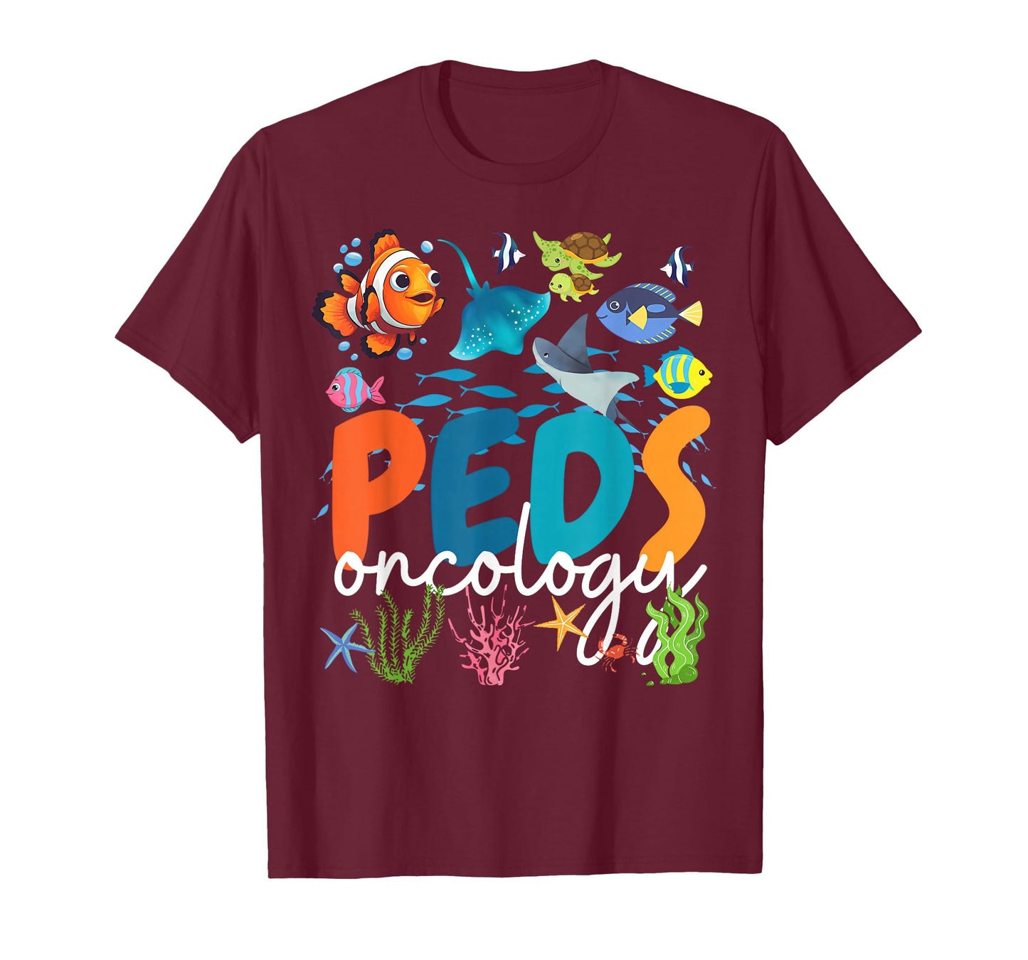 Pediatrics PEDS Oncology Nurse Sea Animal Peds Hem Onc Nurse T-Shirt