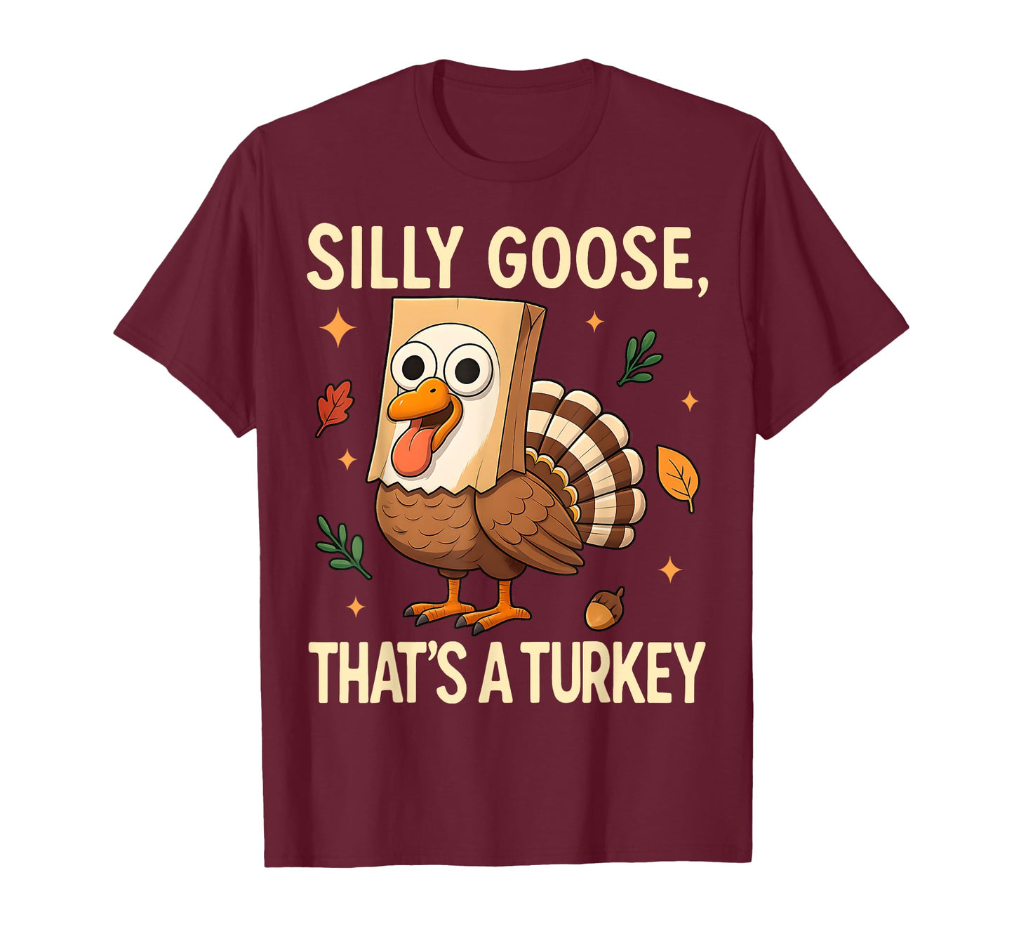 HUGvyn Thanksgiving: Silly Goose Face Turkey Family Matching T-Shirt