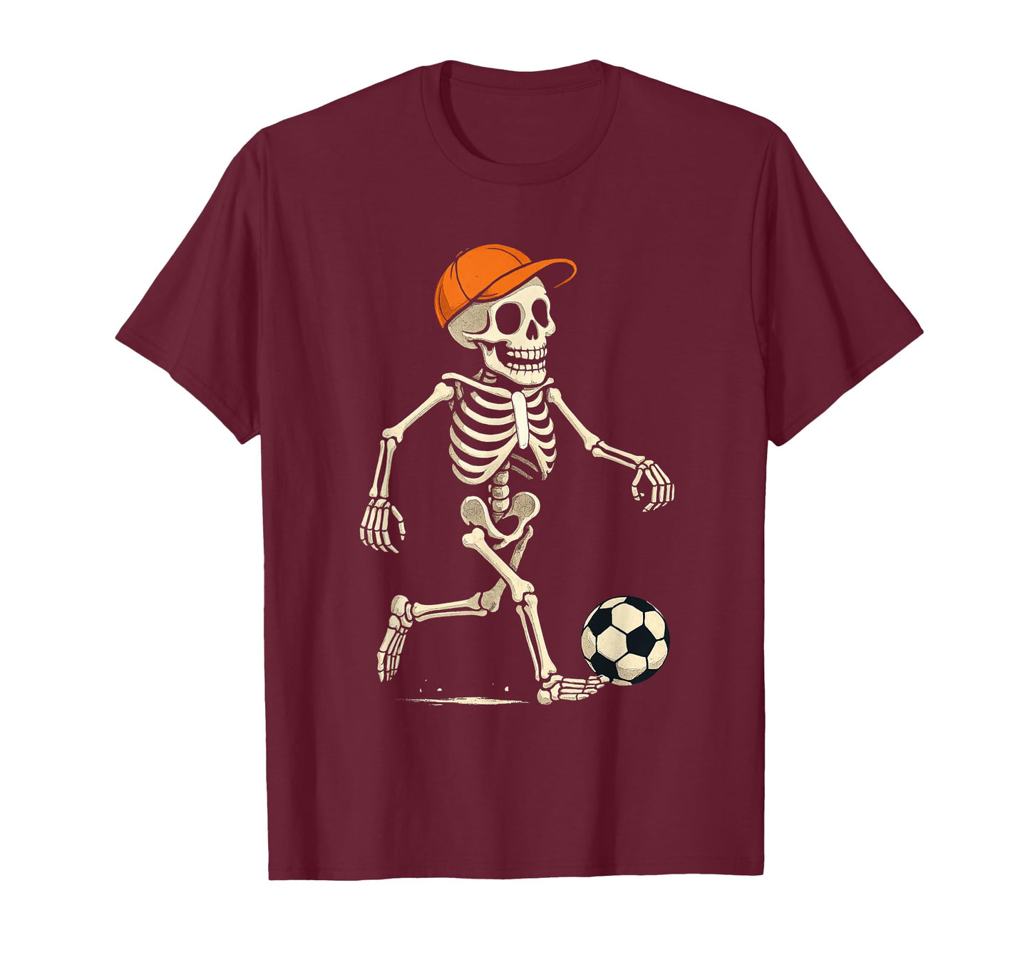 Skeleton Soccer Halloween Costume Funny Men Boys Kids Tee T-Shirt