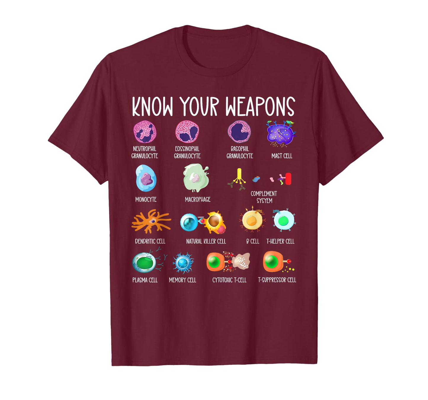Immune System Tee, Know Your Weapon Tee T-Shirt