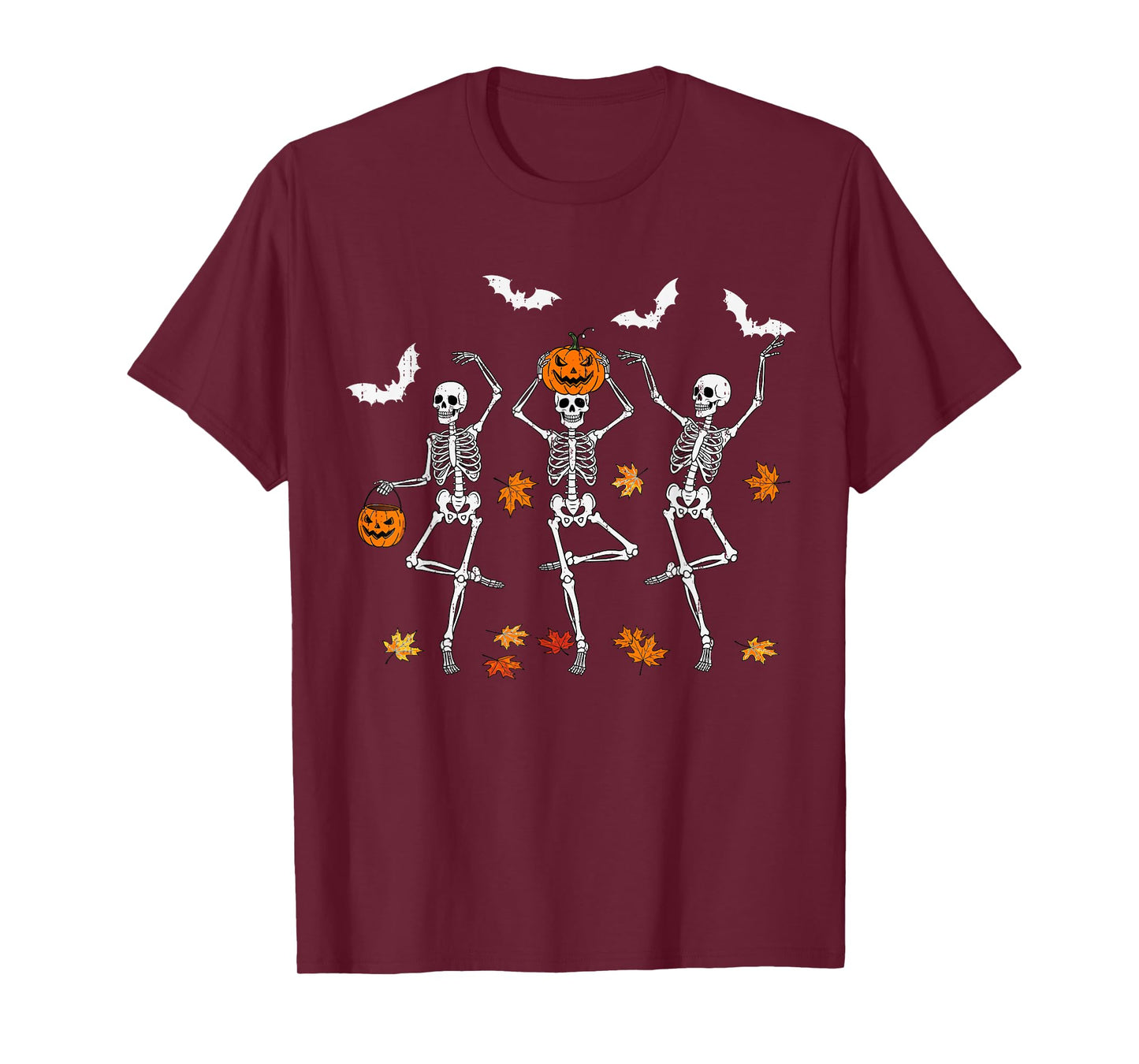 Skeleton Spooky Dancing Fall Halloween Thanksgiving Dance T-Shirt
