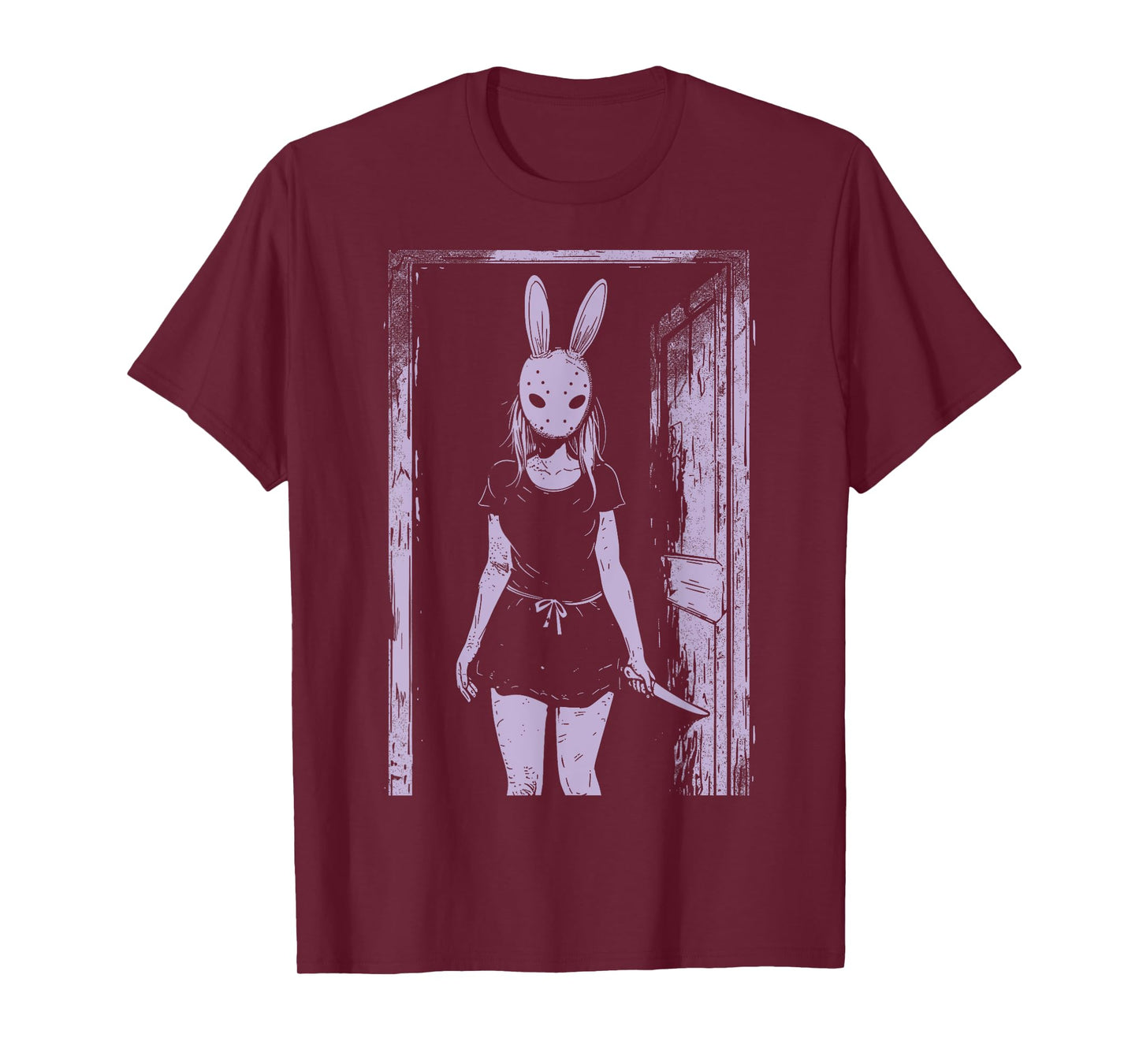 Horror Girl Bunny Mask Slasher Rabbit Pastel Goth Creepy T-Shirt