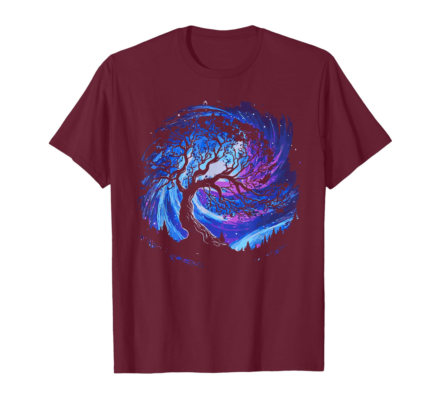 Space Tree Cosmic Starry Night Sky and Milky Way Gorgeous T-Shirt
